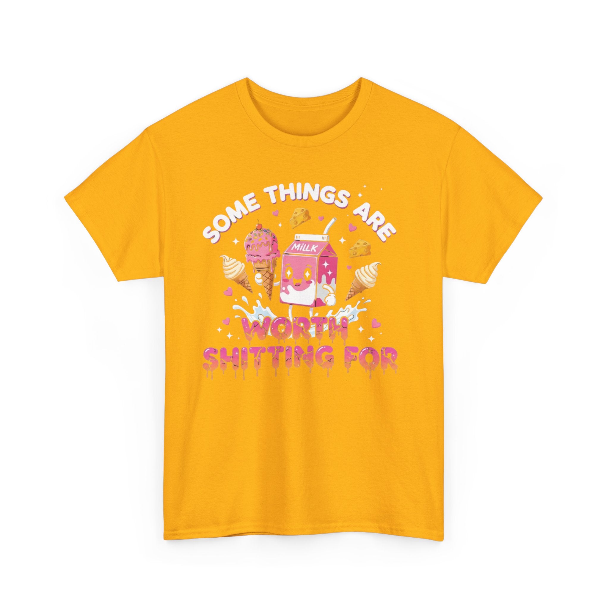Funny T-Shirt - Some Things Are Worth Shitting For - IBS Gluten Intolerence Gift Tee Shirt