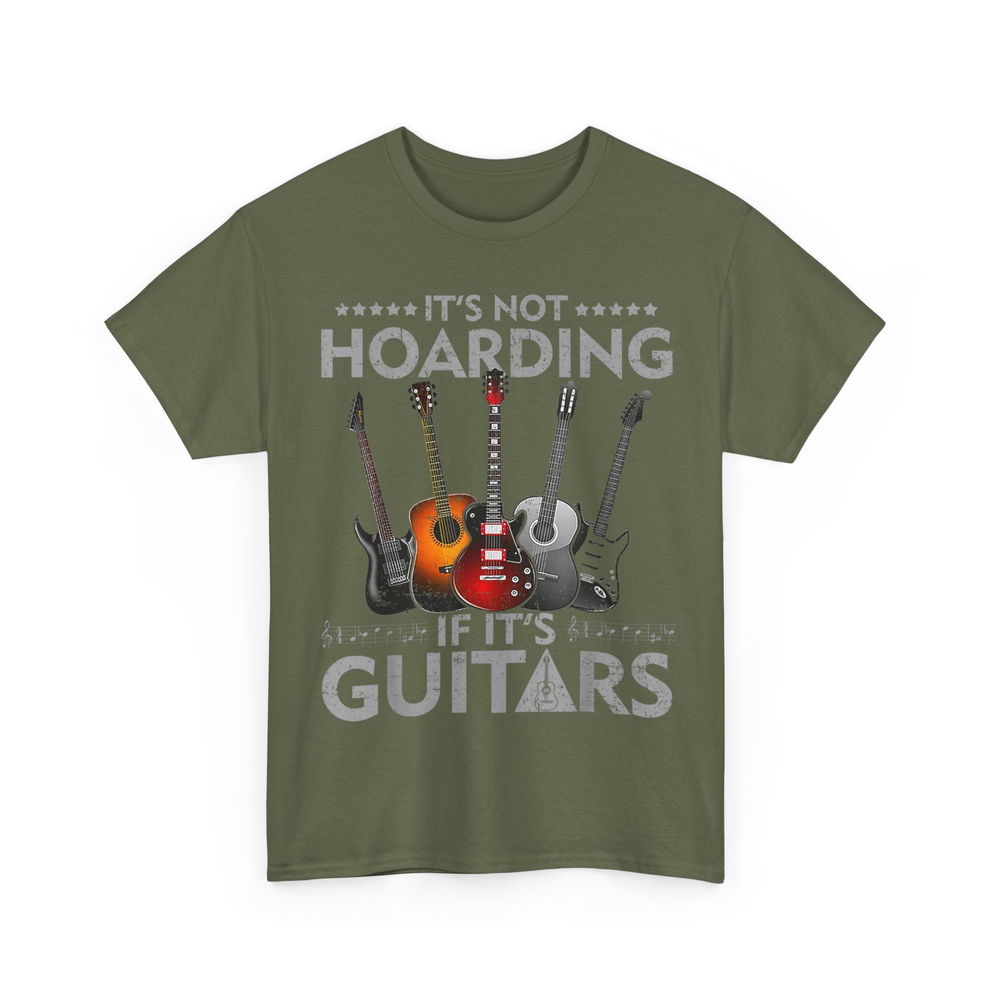It's Not Hoarding If It's Guitars T-Shirt - Funny Guitarist Gift Tee Shirt