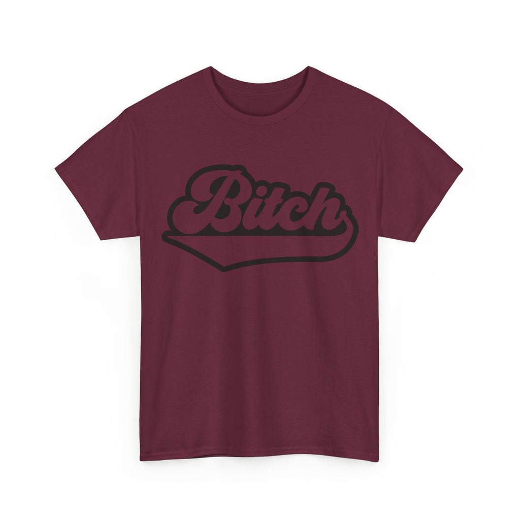 Graphic Tee - Bitch - Funny Rude Adult Script Logo T‑Shirt Gift for Her