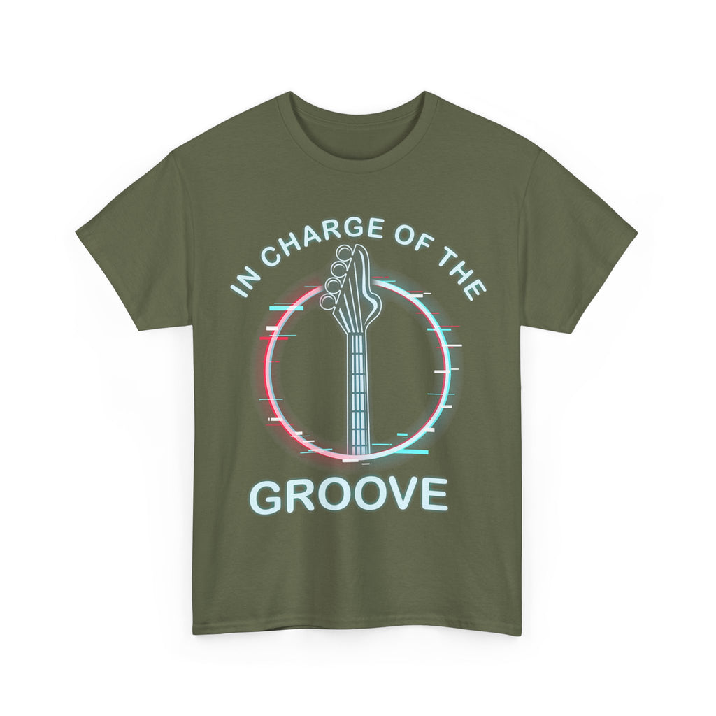 Bass Guitar Groove Tee Shirt - I'm in Charge of the Groove - Music T-Shirt Gift For Bassist