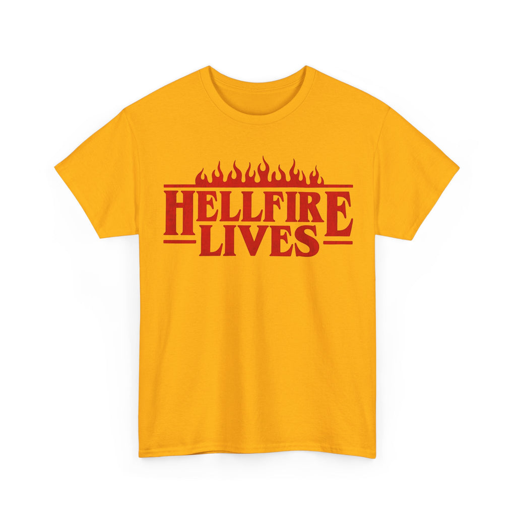 Hellfire Lives T-Shirt - Stranger Things Red Flame Graphic Tee Shirt - Hellfire Club Gift NEW