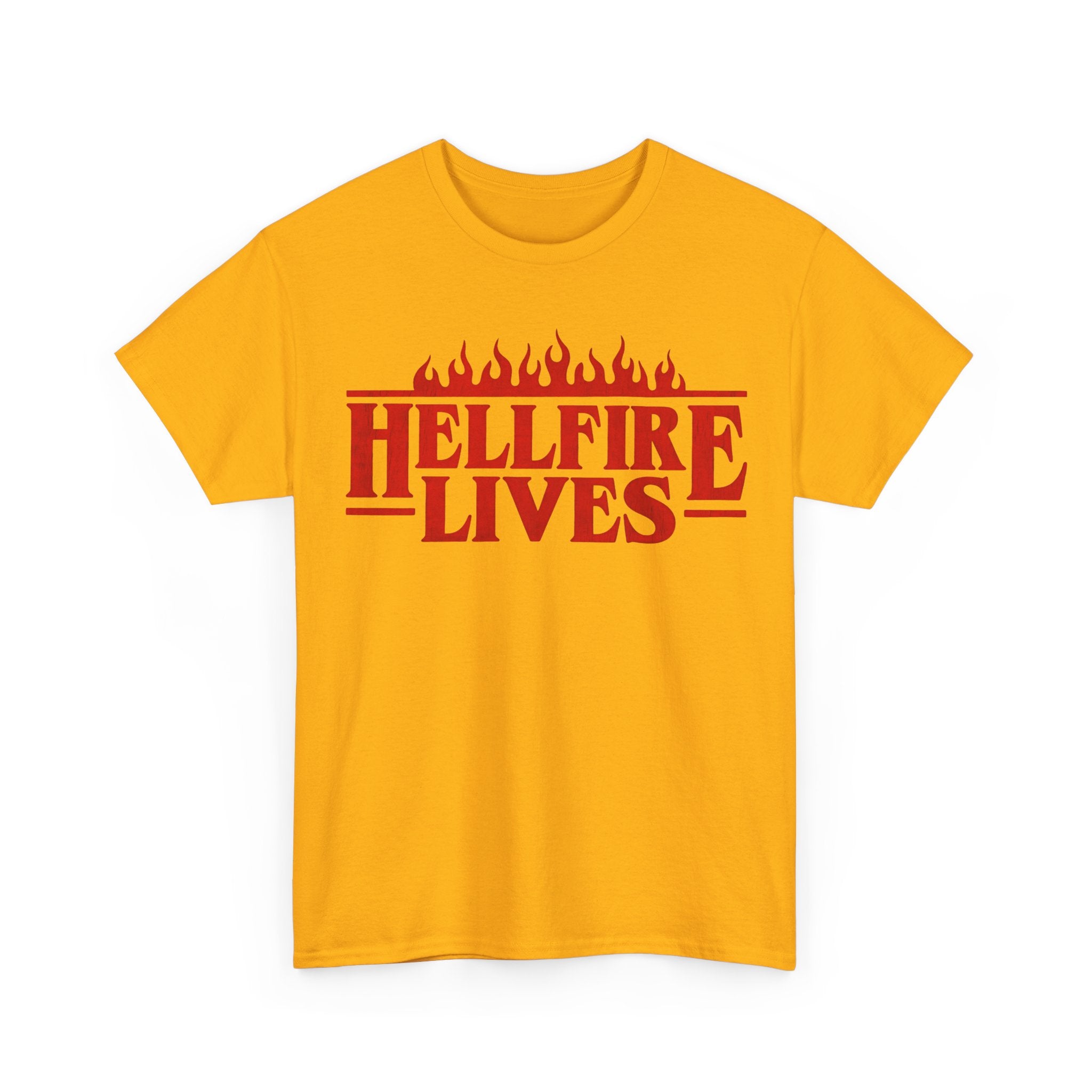 Hellfire Lives T-Shirt - Stranger Things Red Flame Graphic Tee Shirt - Hellfire Club Gift NEW