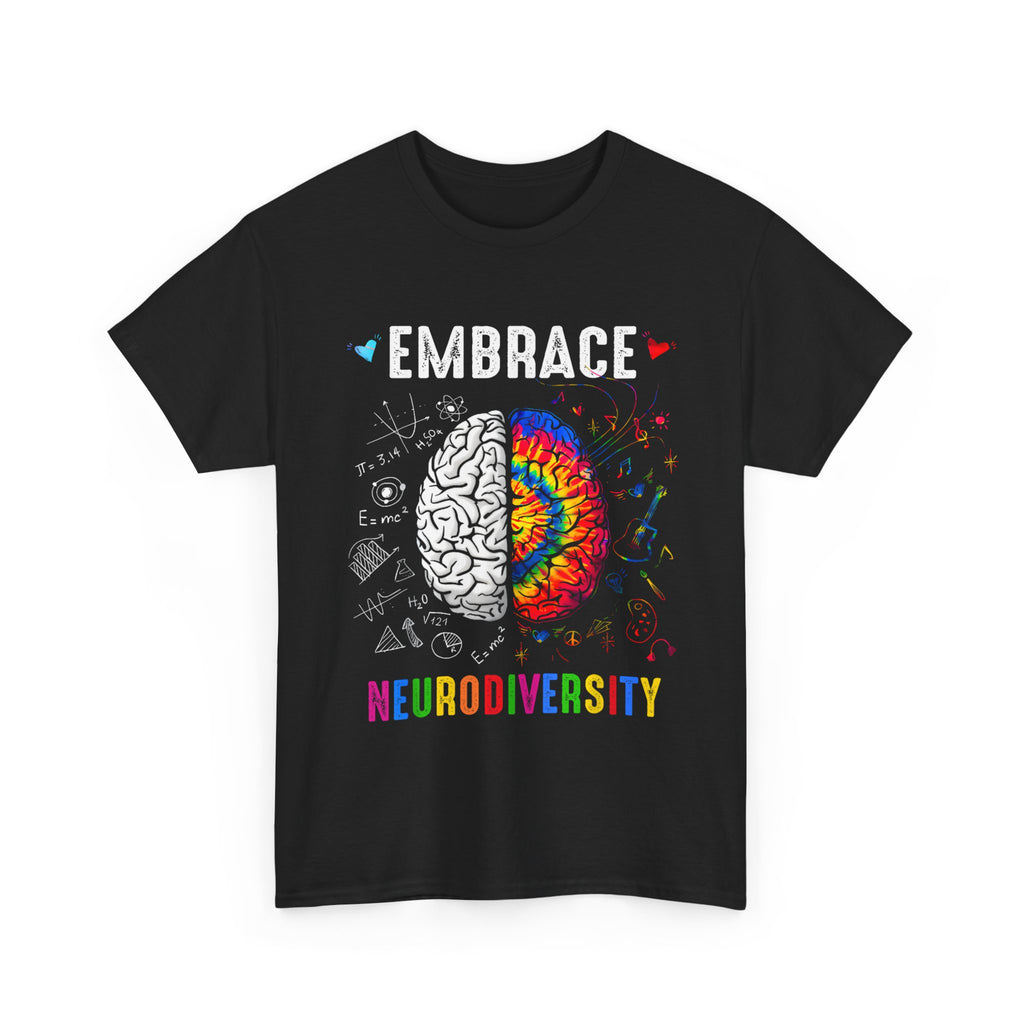 Embrace Neurodiversity T-Shirt - Autism ADHD Neurospicy Tee Shirt - Gift