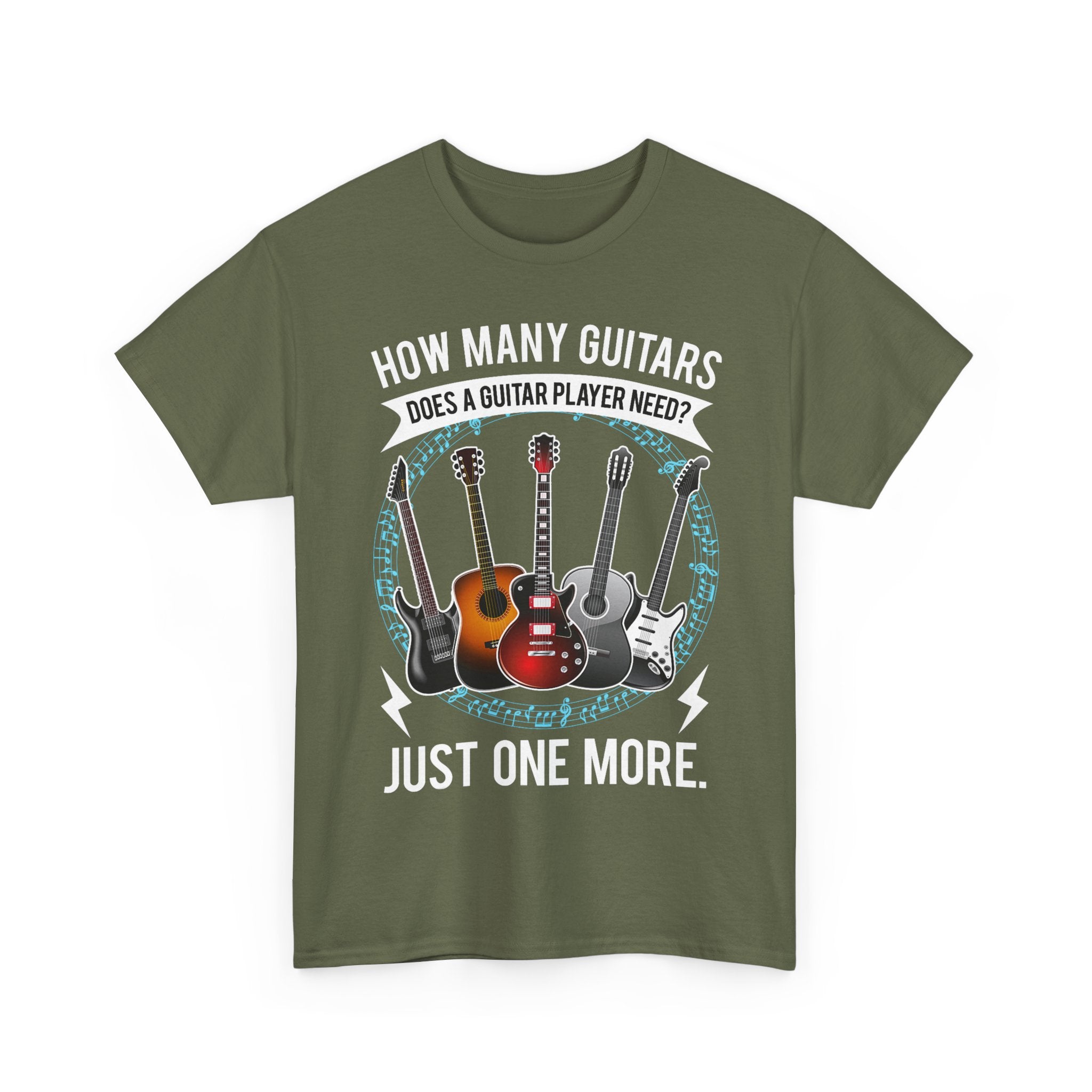 Guitar Player T-Shirt - How Many Guitars Does a Guitar Player Need - Funny Shirt Gift For Guitarist