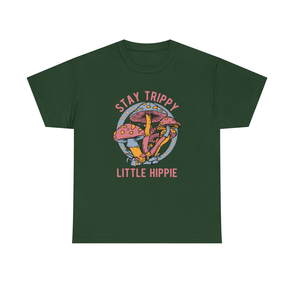 Stay Trippy Little Hippie T-Shirt - Funny Magic Mushroom Tee Shirt - Gift NEW