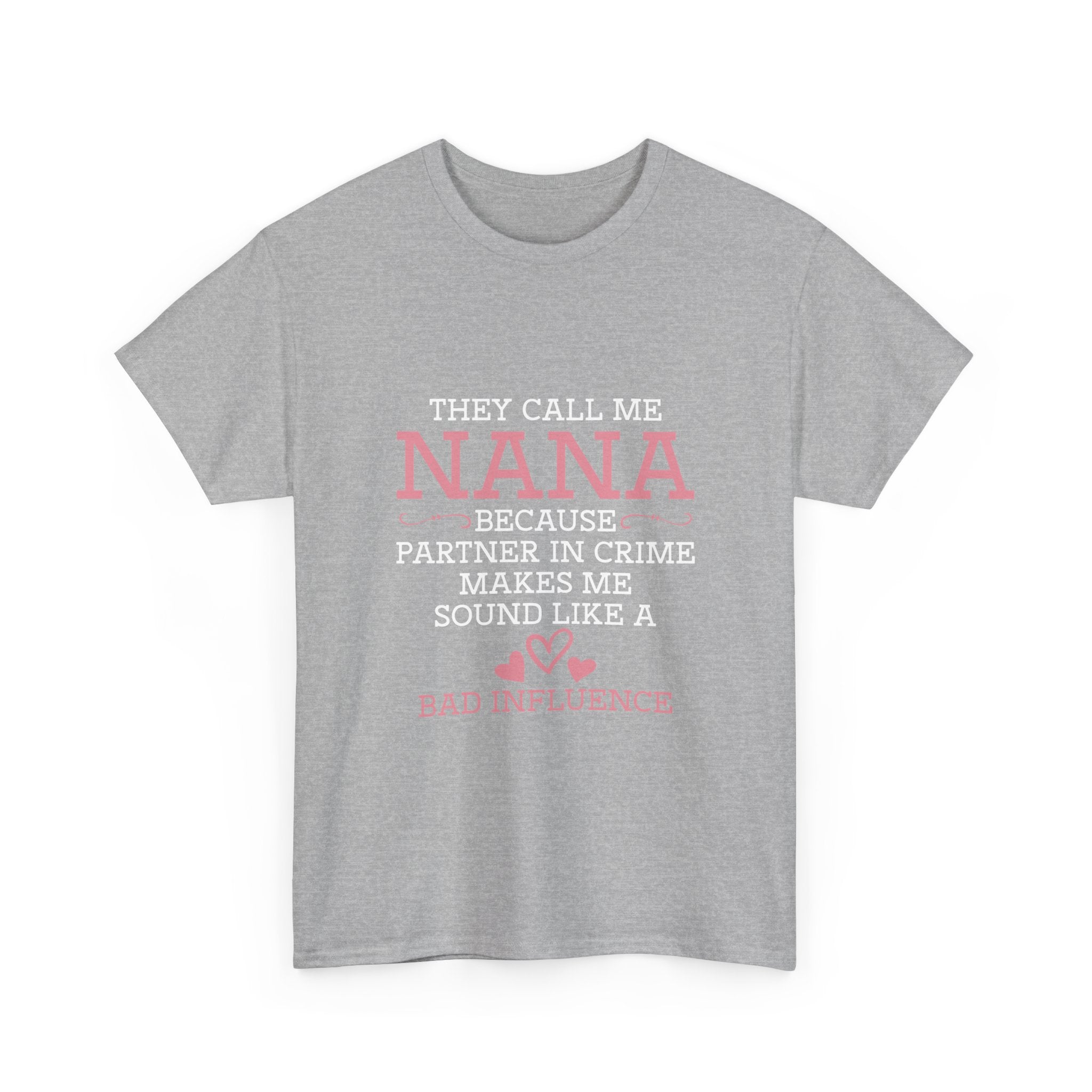 Nana Partner In Crime Tee Shirt - Funny Gift T-Shirt For Nanna Grandmother Grandma