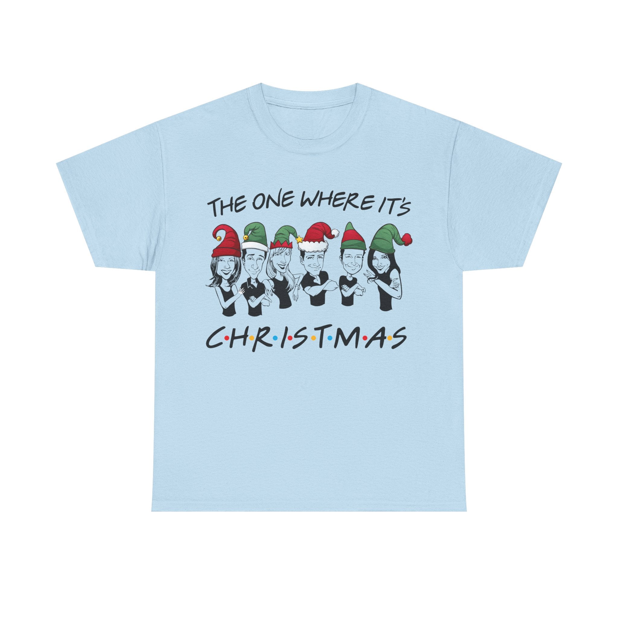 Friends Christmas T-Shirt - The One Where It's Christmas - Holiday Gift Tee Shirt - NEW