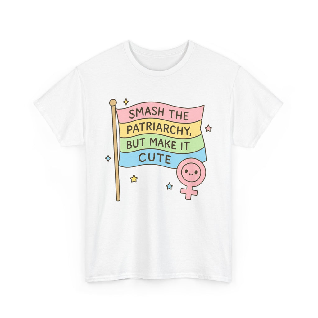 Funny Feminism T-Shirt - Smash The Patriachy But Make It Cute - Tee Shirt Gift For Strong Women Feminist - Anti Patriachy