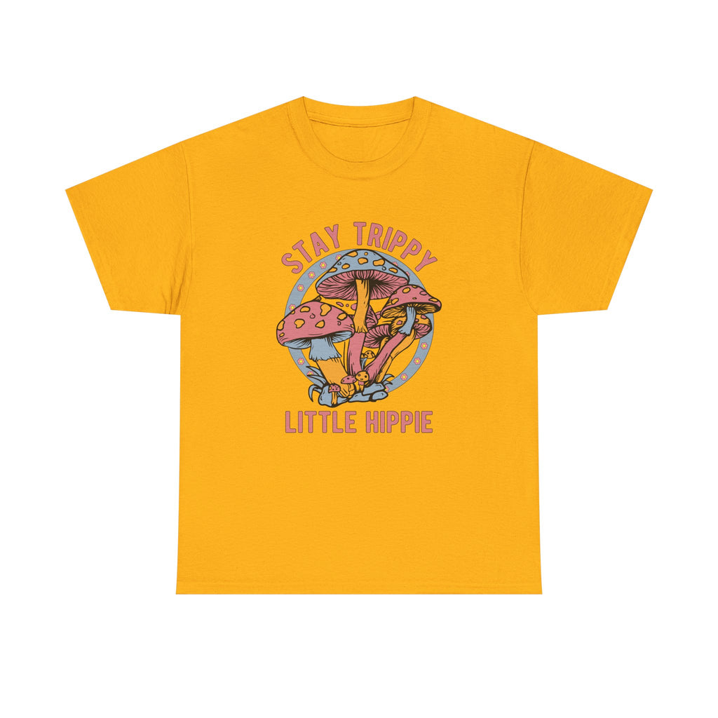 Stay Trippy Little Hippie T-Shirt - Funny Magic Mushroom Tee Shirt - Gift NEW
