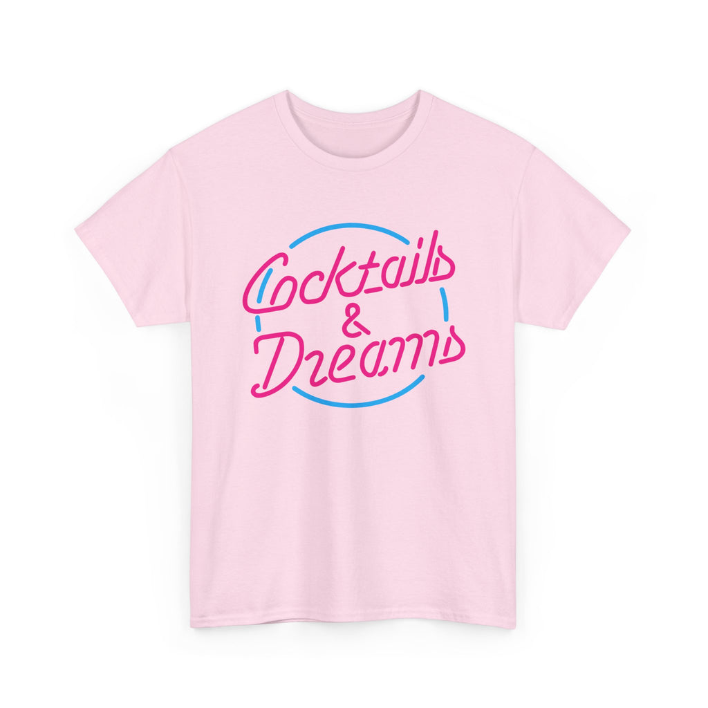 Cocktails & Dreams T-Shirt - 90s Retro Neon Cocktail Movie Tee Shirt - NEW