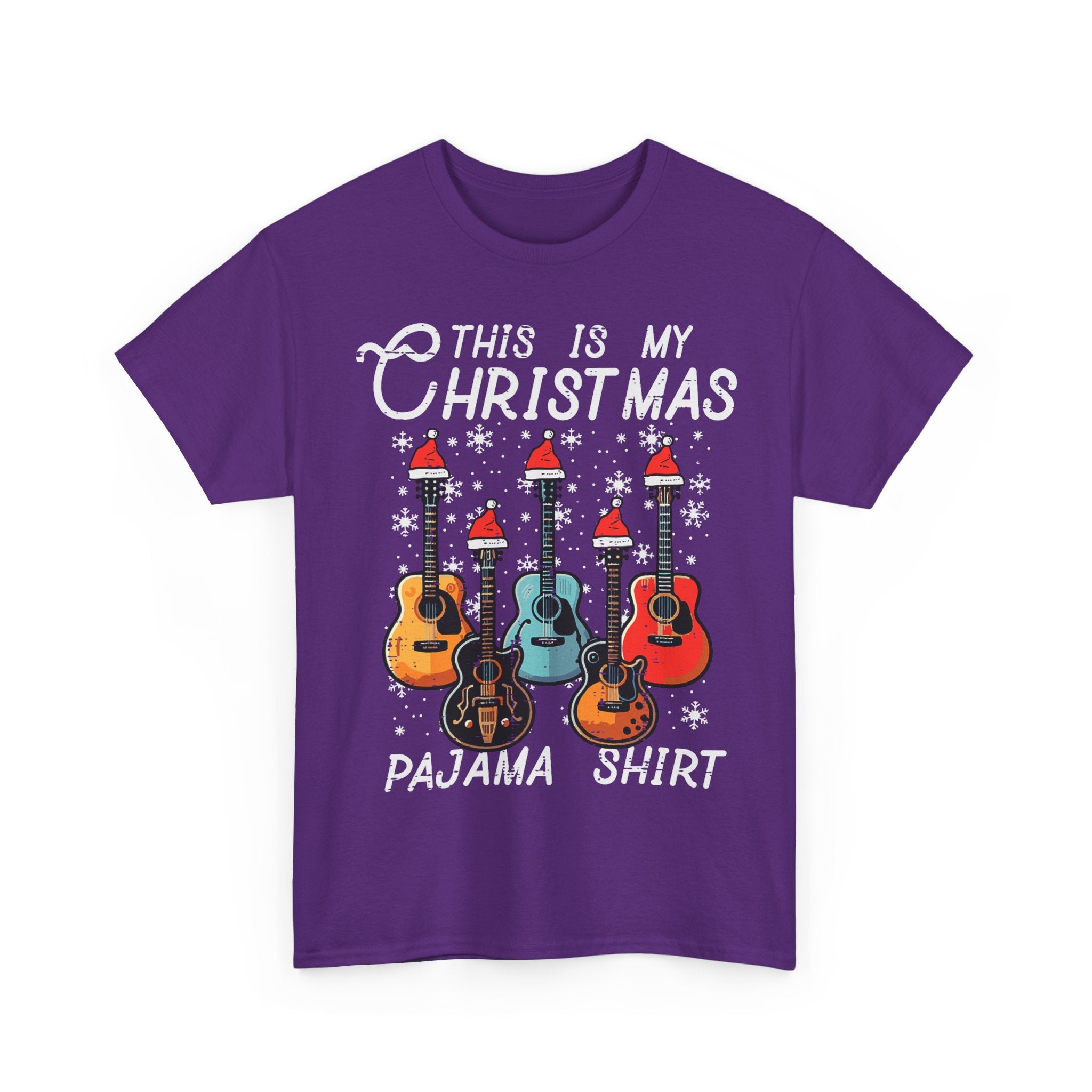 Guitar T-Shirt Xmas Gift - This Is My Christmas Pajama Shirt - Guitarist Tee Pyjama Shirt