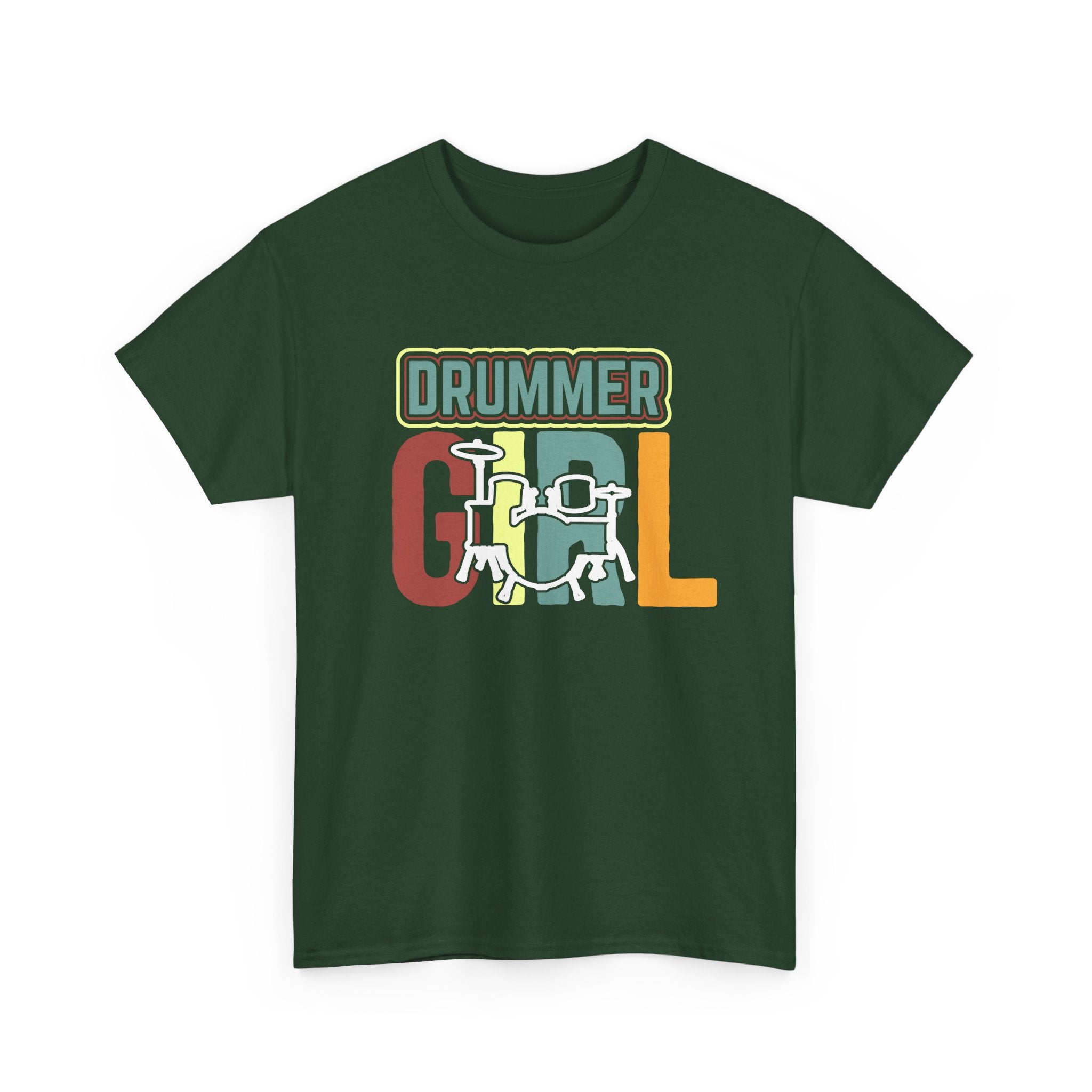 Drummer Gal T-Shirt - Retro Vintage Drum Player Tee Shirt for Women & Girls