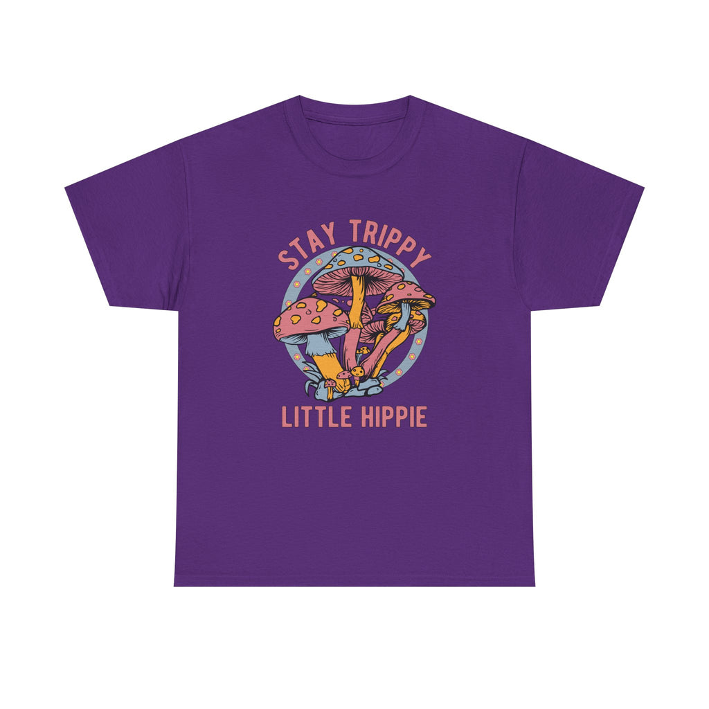 Stay Trippy Little Hippie T-Shirt - Funny Magic Mushroom Tee Shirt - Gift NEW