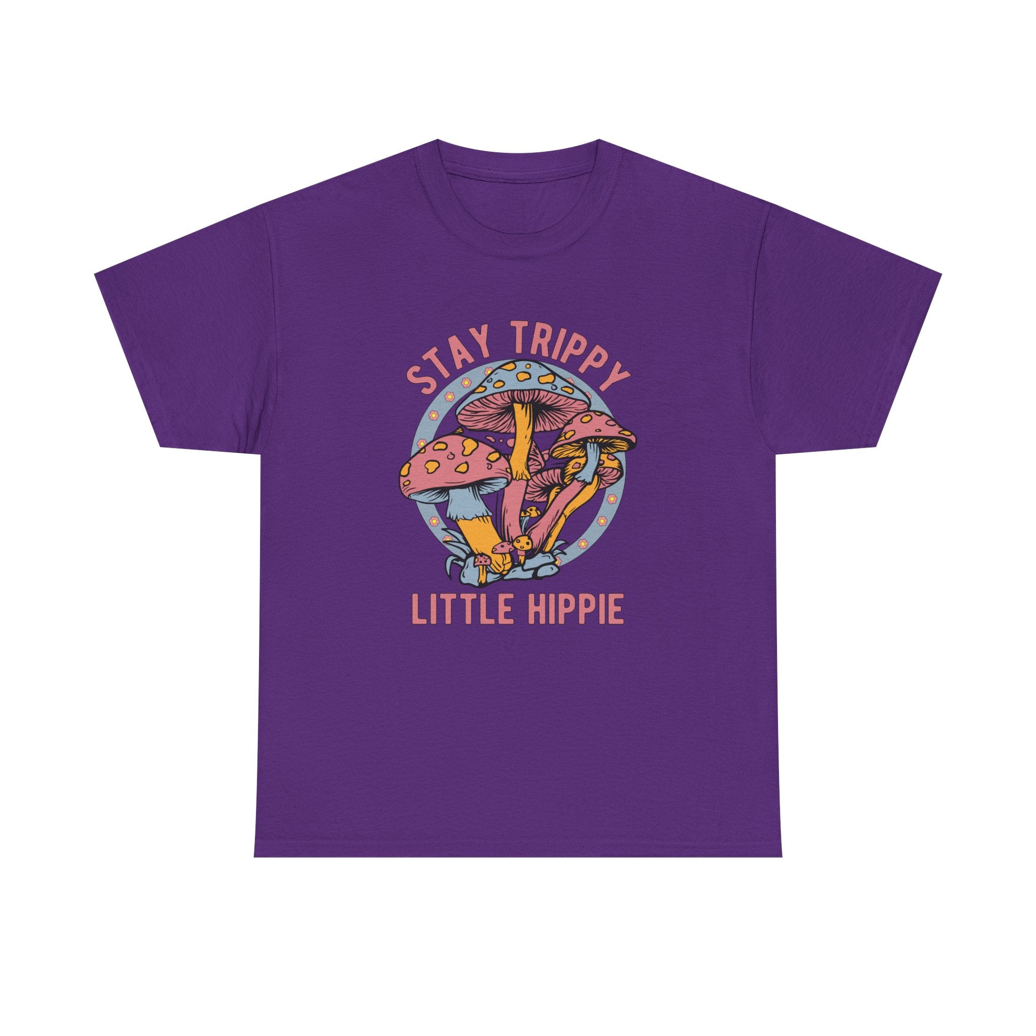 Stay Trippy Little Hippie T-Shirt - Funny Magic Mushroom Tee Shirt - Gift NEW