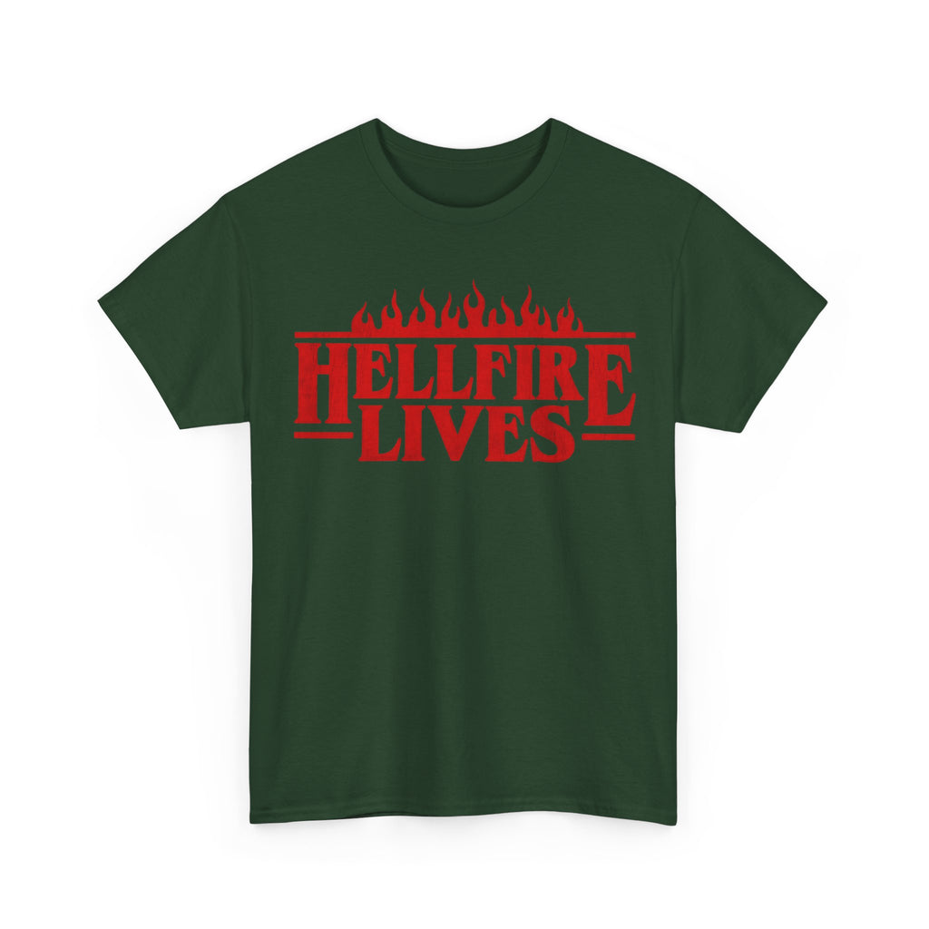 Hellfire Lives T-Shirt - Stranger Things Red Flame Graphic Tee Shirt - Hellfire Club Gift NEW