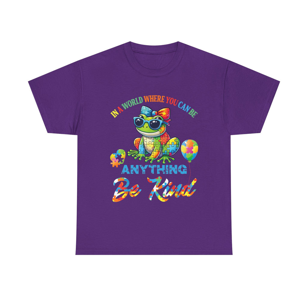 Be Kind Turtle T‑Shirt - A World Where You Can Be Anything Be Kind - Autism ADHD Tee Shirt
