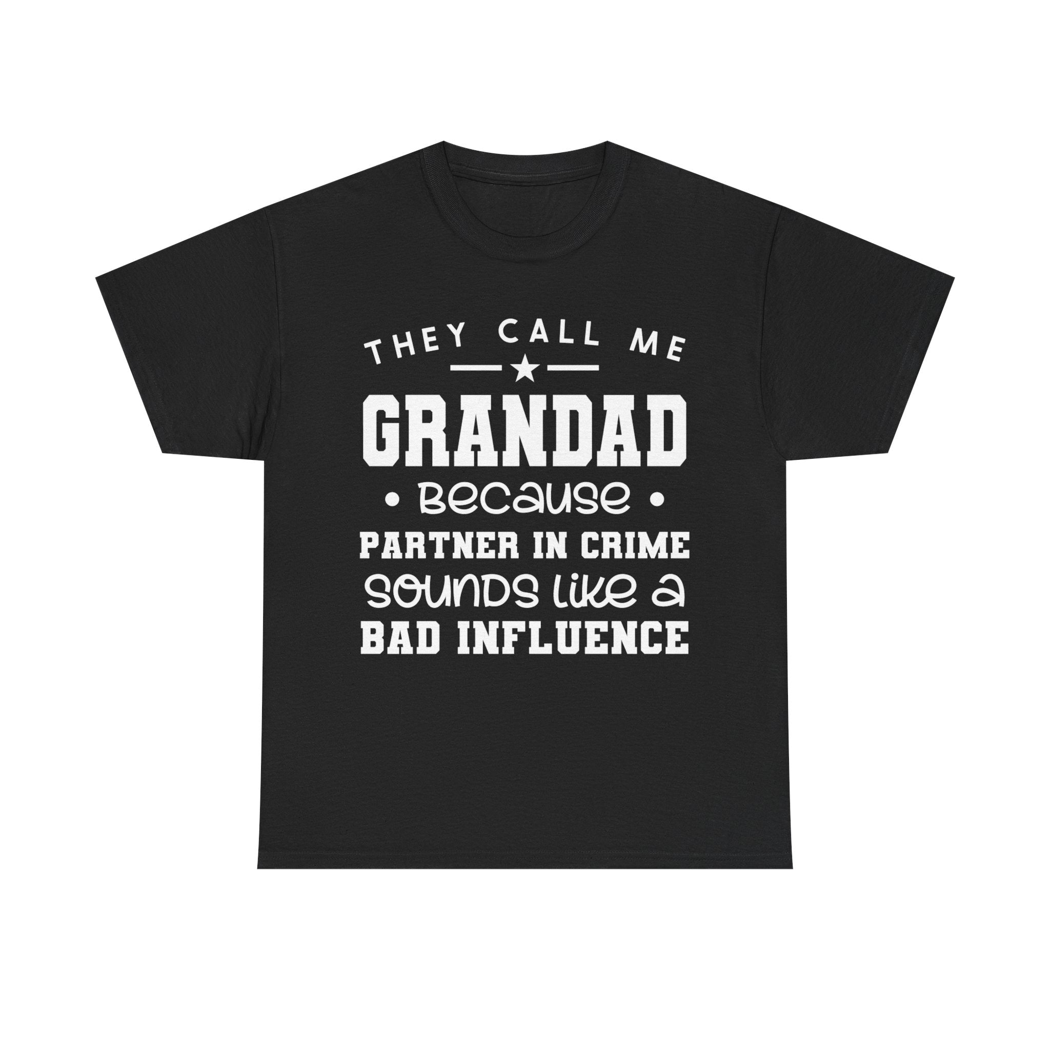 They Call Me Grandad Partner In Crime Tee Shirt - Funny T-Shirt Gift For Grandad Grandpa NEW