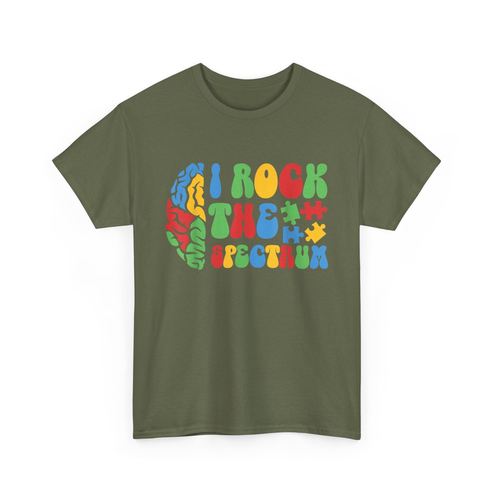 I Rock the Spectrum T-Shirt -  Colorful ADHD Aspergers ASD Autism Awareness Tee Shirt Gift