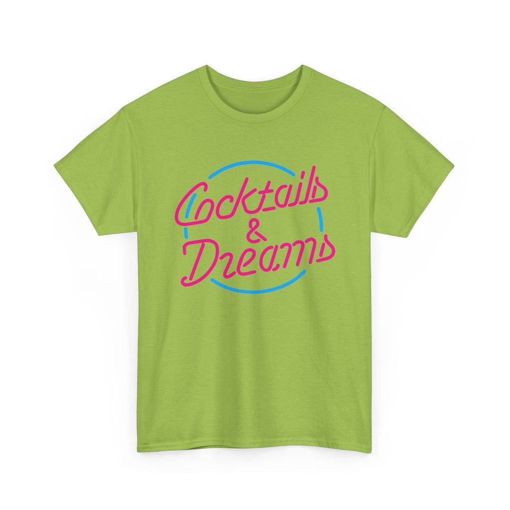 Cocktails & Dreams T-Shirt - 90s Retro Neon Cocktail Movie Tee Shirt - NEW