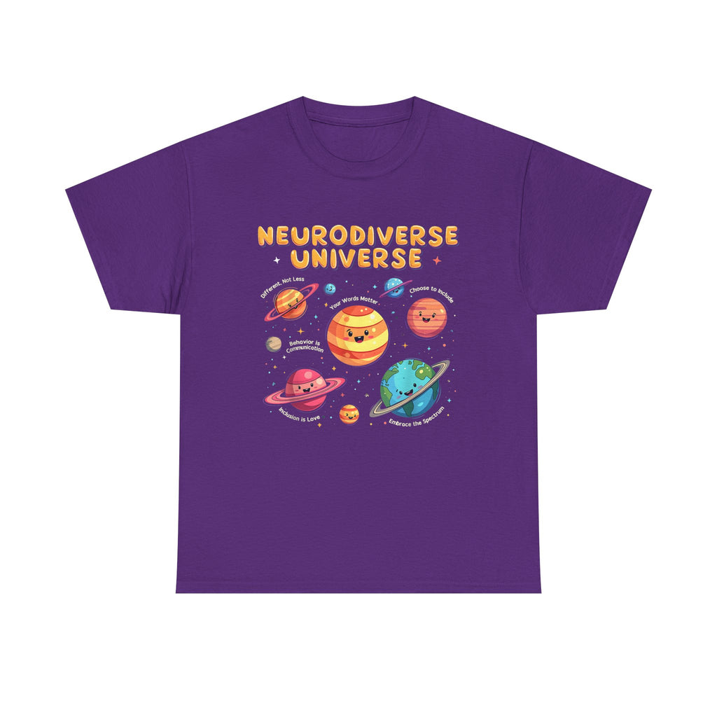 Neurodiverse Universe T-Shirt - Autism, ADHD, ASD Awareness Gift Tee Shirt NEW
