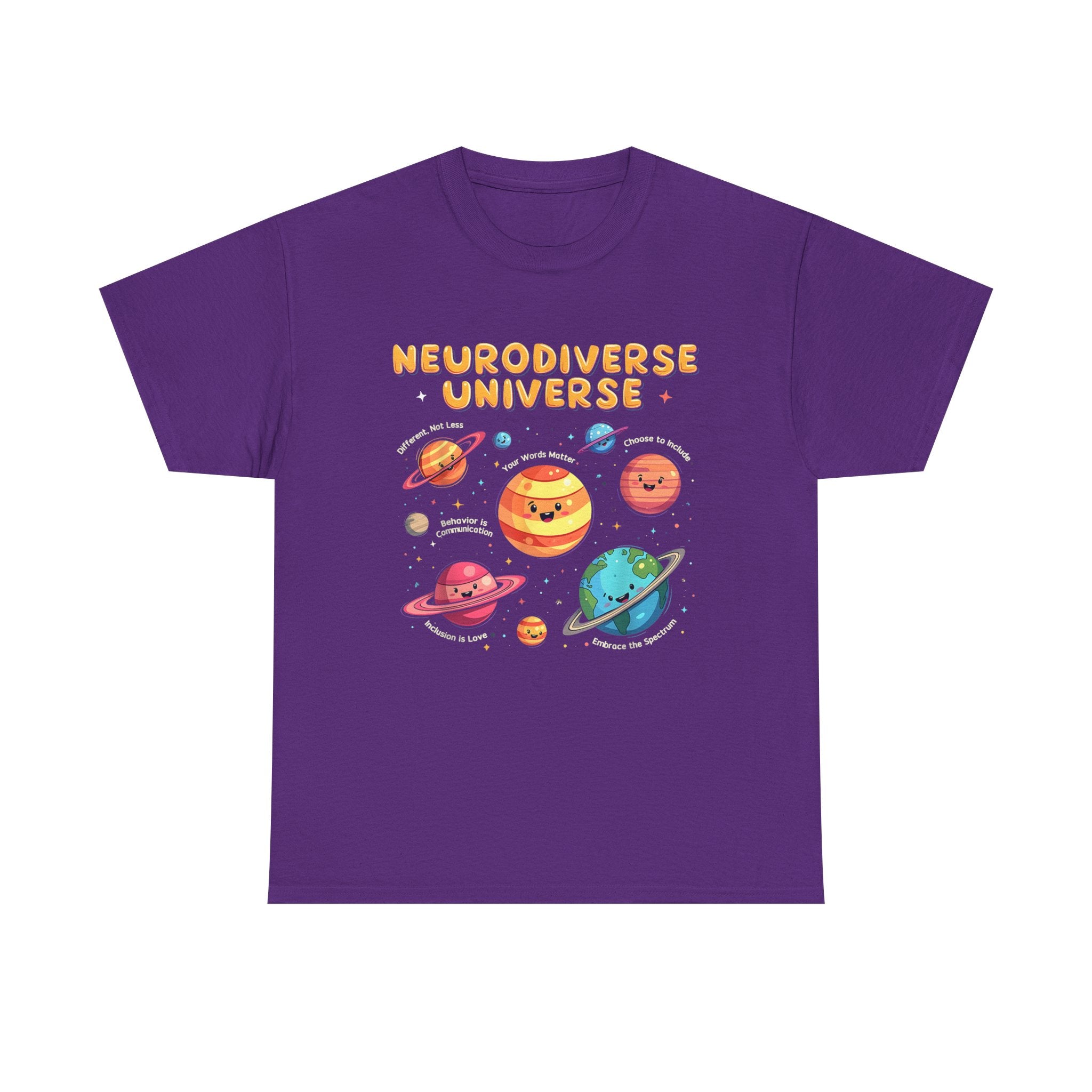 Neurodiverse Universe T-Shirt - Autism, ADHD, ASD Awareness Gift Tee Shirt NEW