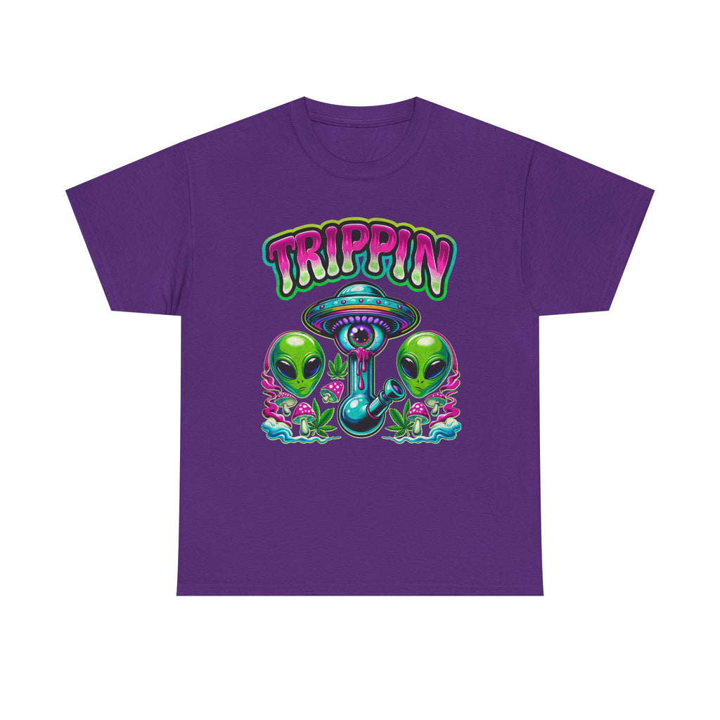 Trippin' Alien Mushroom Tee - Funny Psychedelic T-Sirt Gift