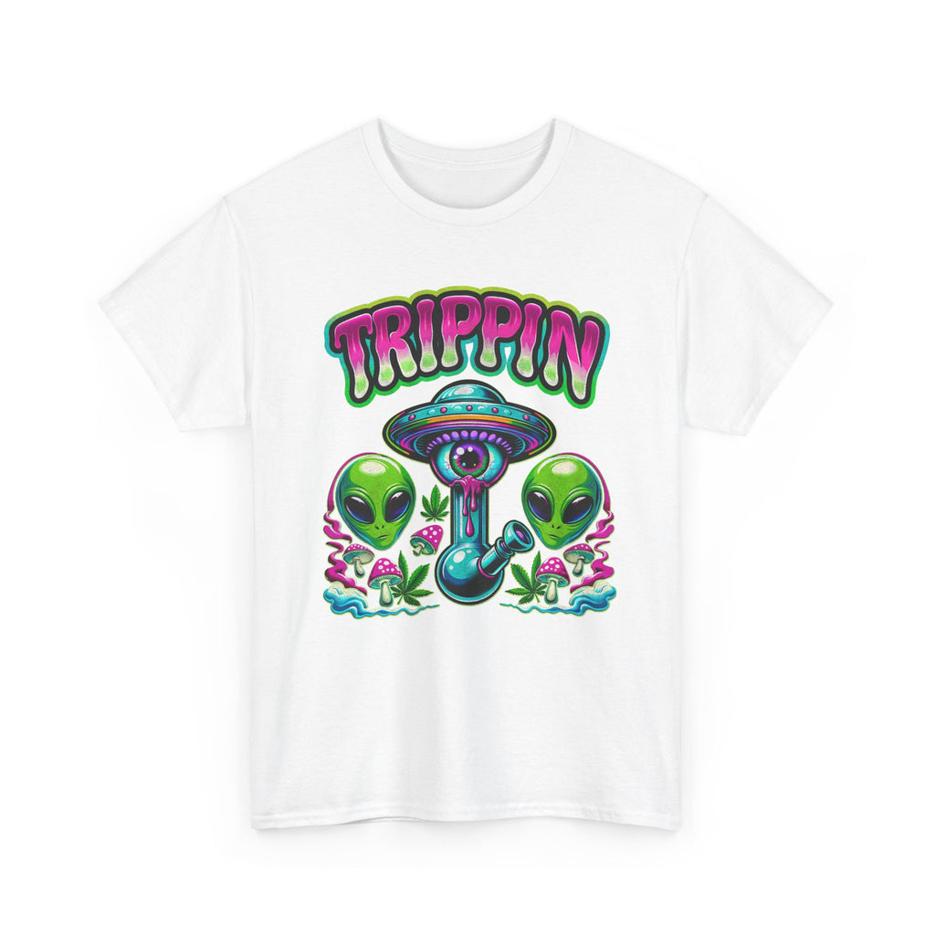 Trippin' Alien Mushroom Tee - Funny Psychedelic T-Sirt Gift