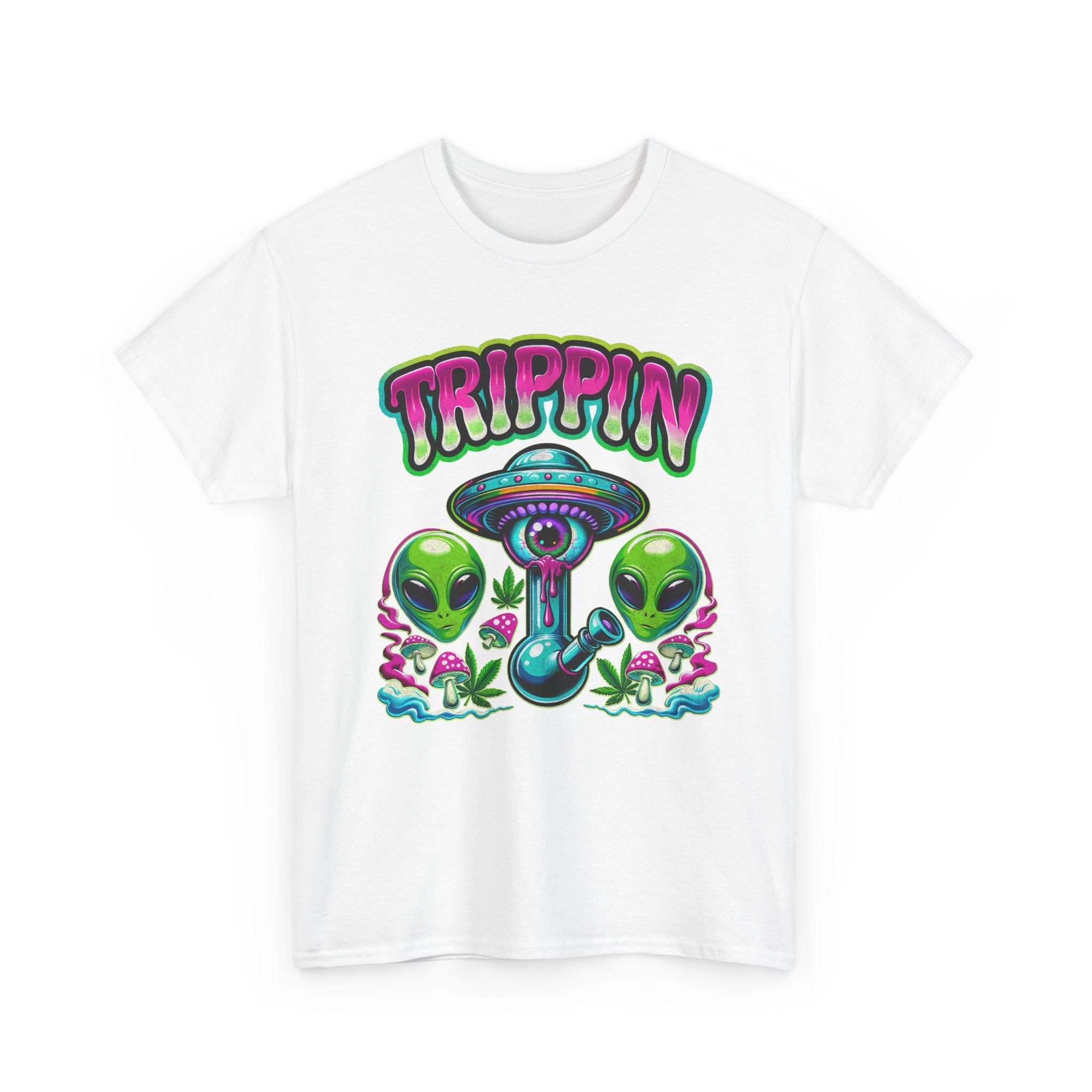 Trippin' Alien Mushroom Tee - Funny Psychedelic T-Sirt Gift
