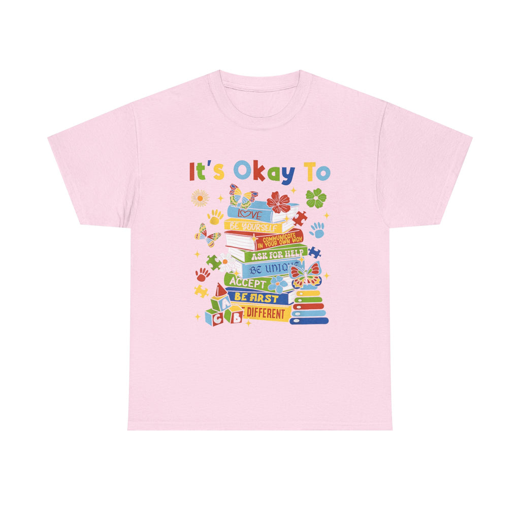 It's Okay To Learn Children’s T-Shirt - Positive Classroom / Autism ADHD Tee NEW