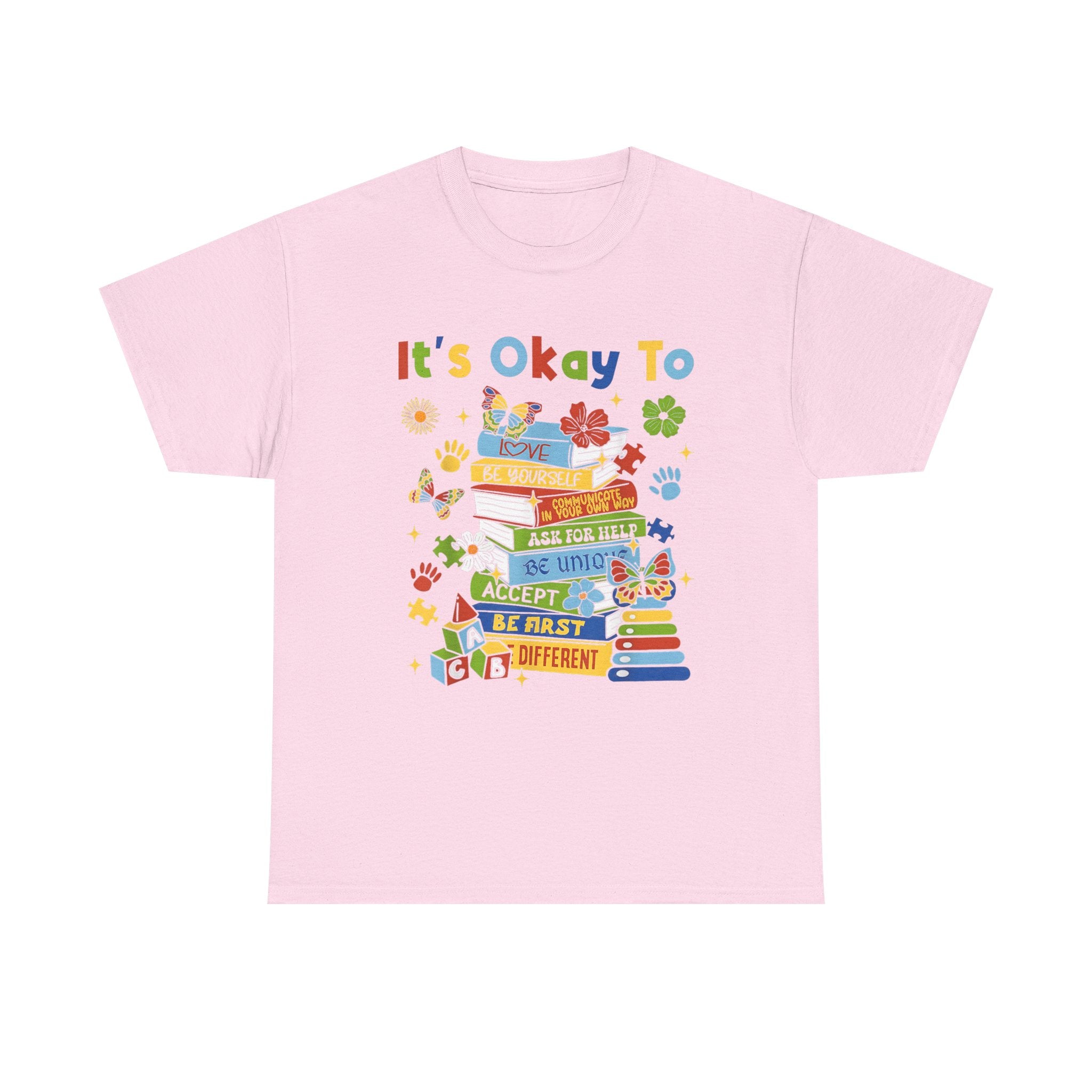 It's Okay To Learn Children’s T-Shirt - Positive Classroom / Autism ADHD Tee NEW
