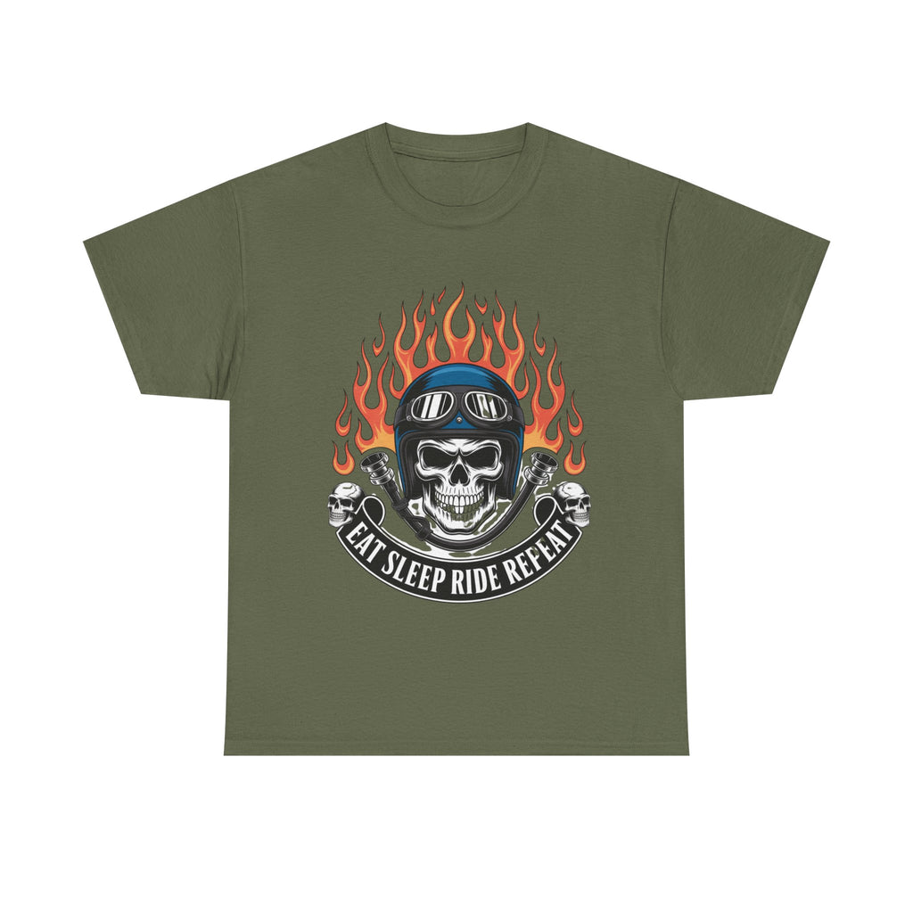 Biker T-Shirt - Eat Sleep Ride Repeat - Tee Shirt For Bikers - Gift For Motorcycle Enthusiasts - NEW