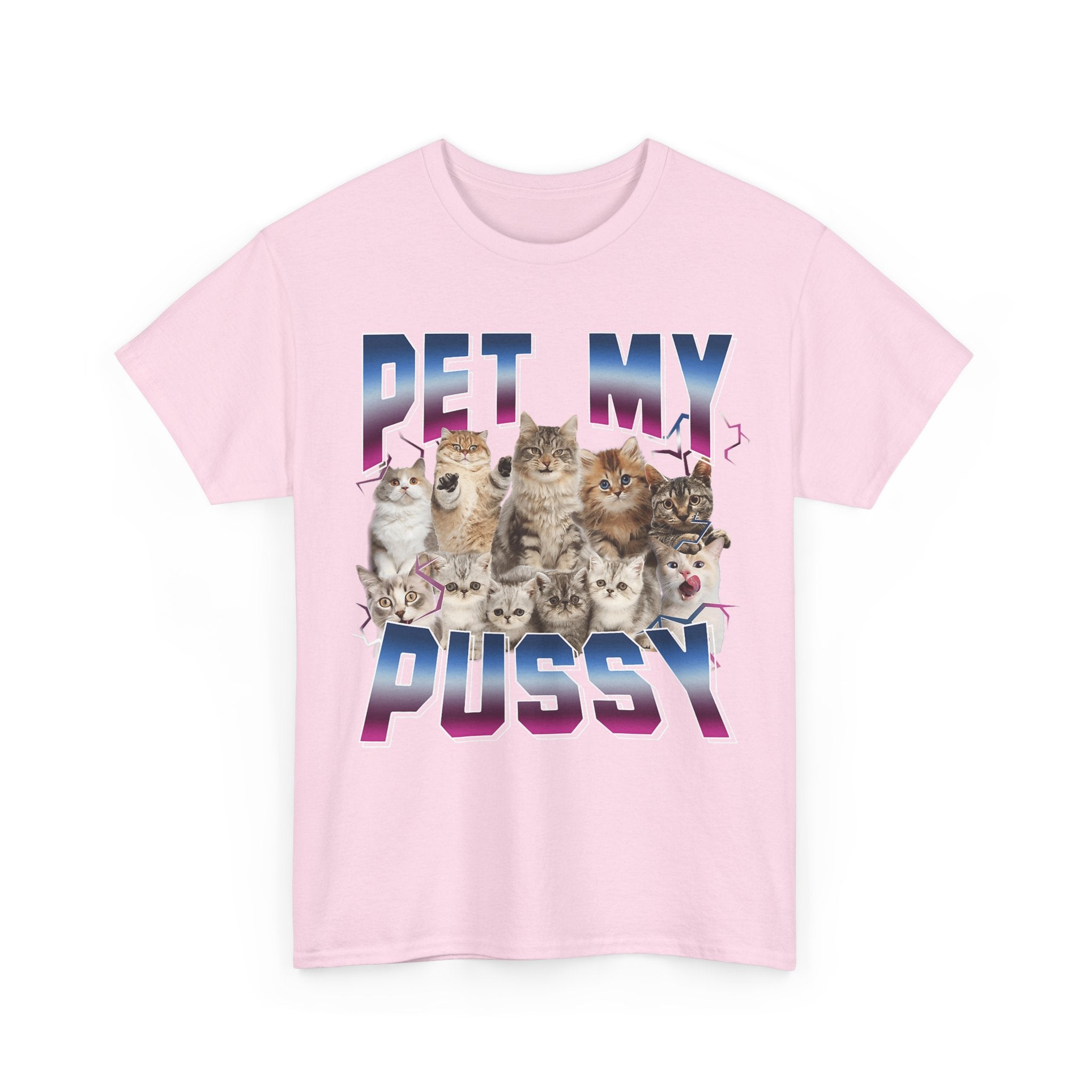 Pet My Pussy T-Shirt - Funny Cat Graphic Tee Shirt Gift for Cat Lovers