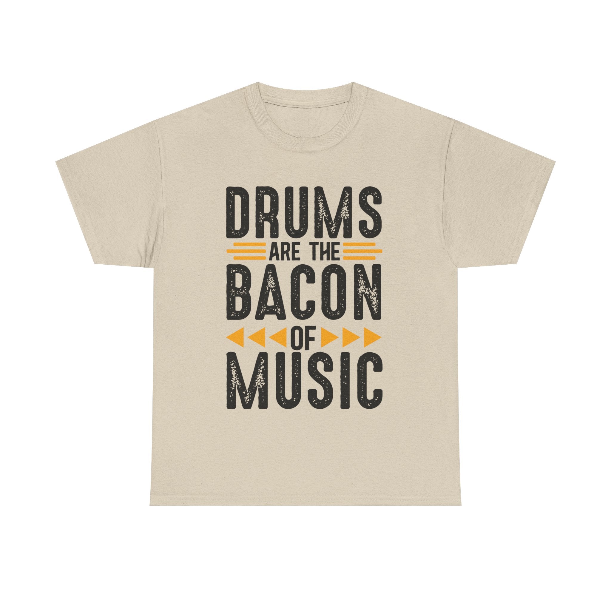 Drums Are the Bacon of Music T-Shirt - Funny Drummer Tee Shirt for Musicians & Band Lovers