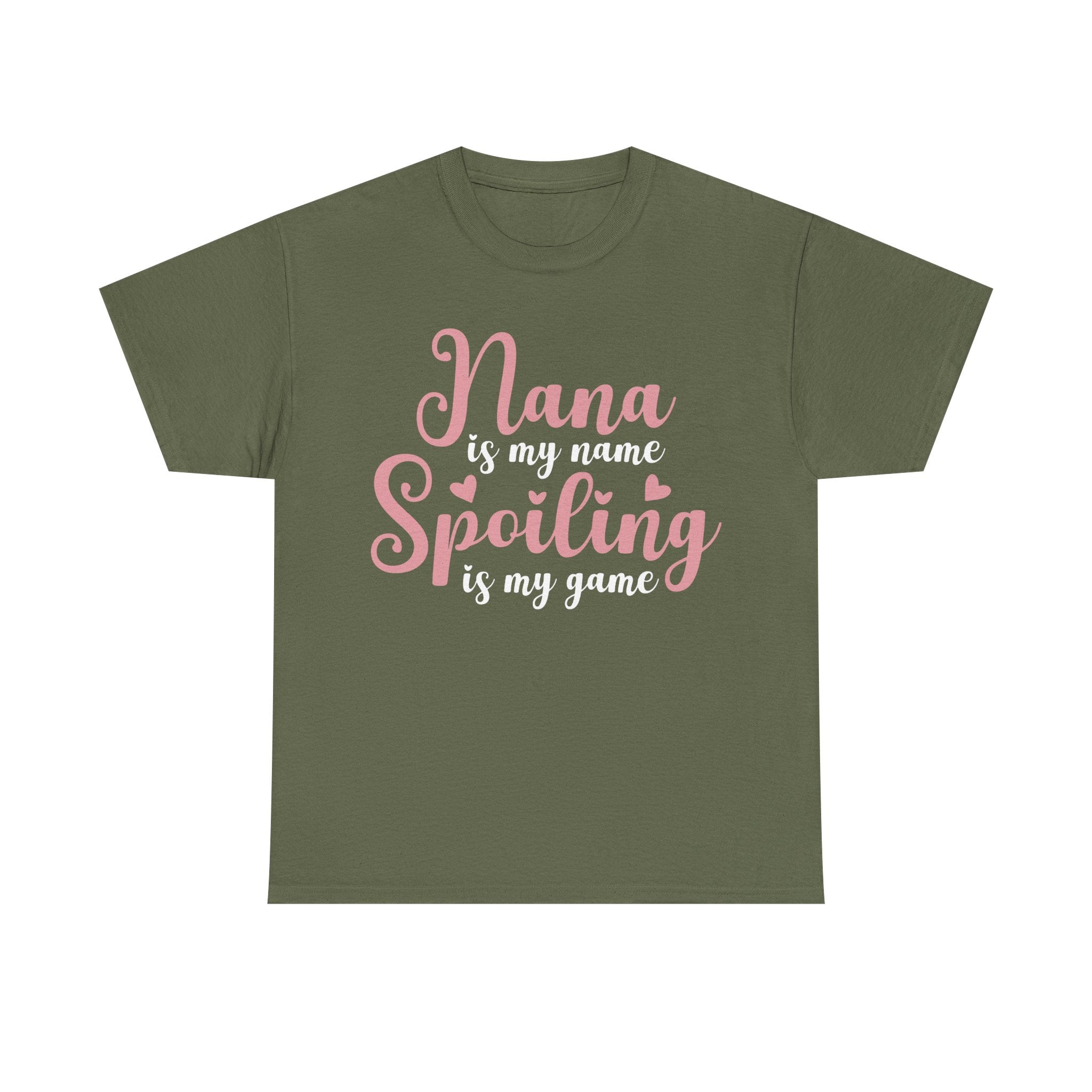 Nana Is My Name Spoiling Is My Game Tee Shirt - Funny Gift T-Shirt For Nana Nanna Grandma Grandmother NEW