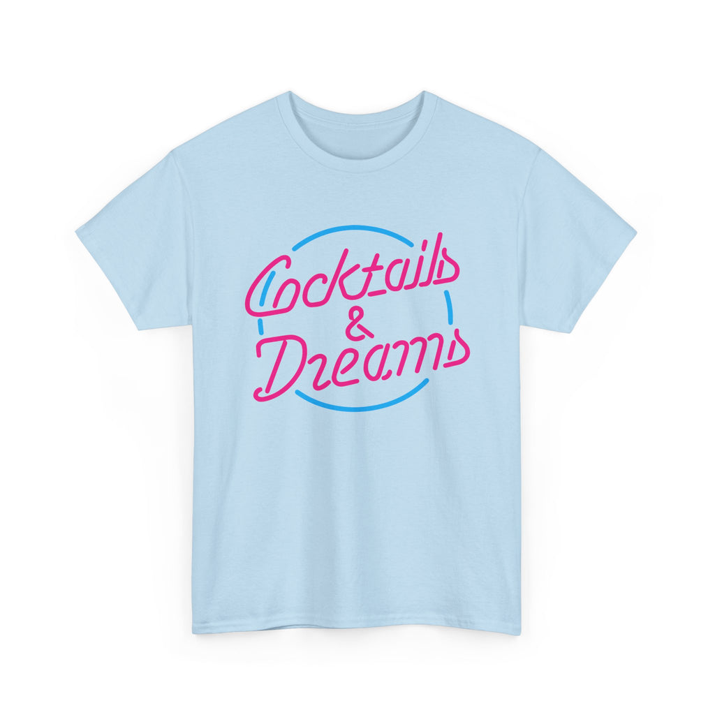 Cocktails & Dreams T-Shirt - 90s Retro Neon Cocktail Movie Tee Shirt - NEW