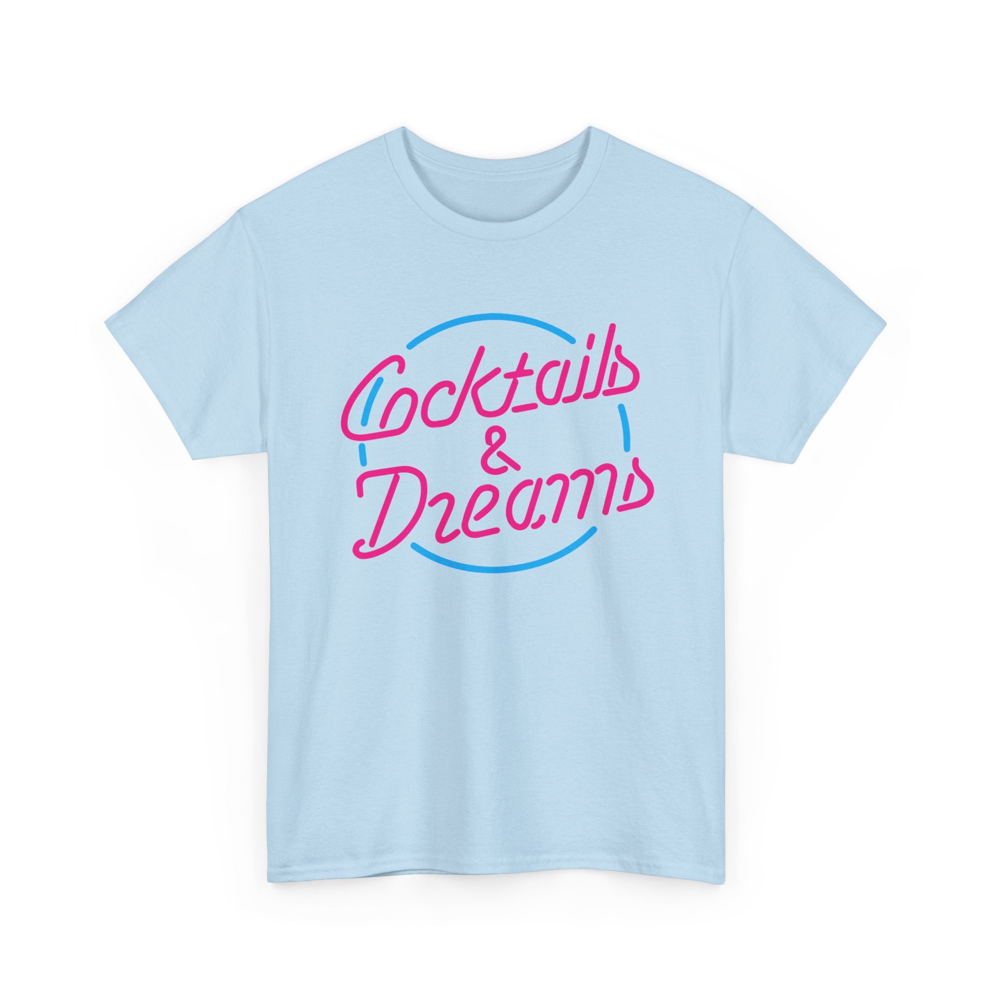 Cocktails & Dreams T-Shirt - 90s Retro Neon Cocktail Movie Tee Shirt - NEW