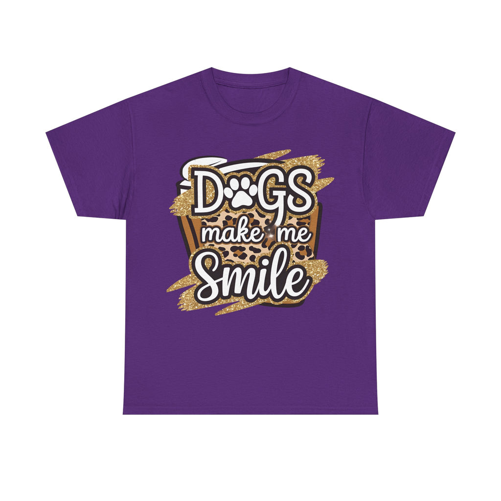 Dog Lover Tee Shirt - Dogs Make Me Smile - Funny T-Shirt Gift For Dog Owner
