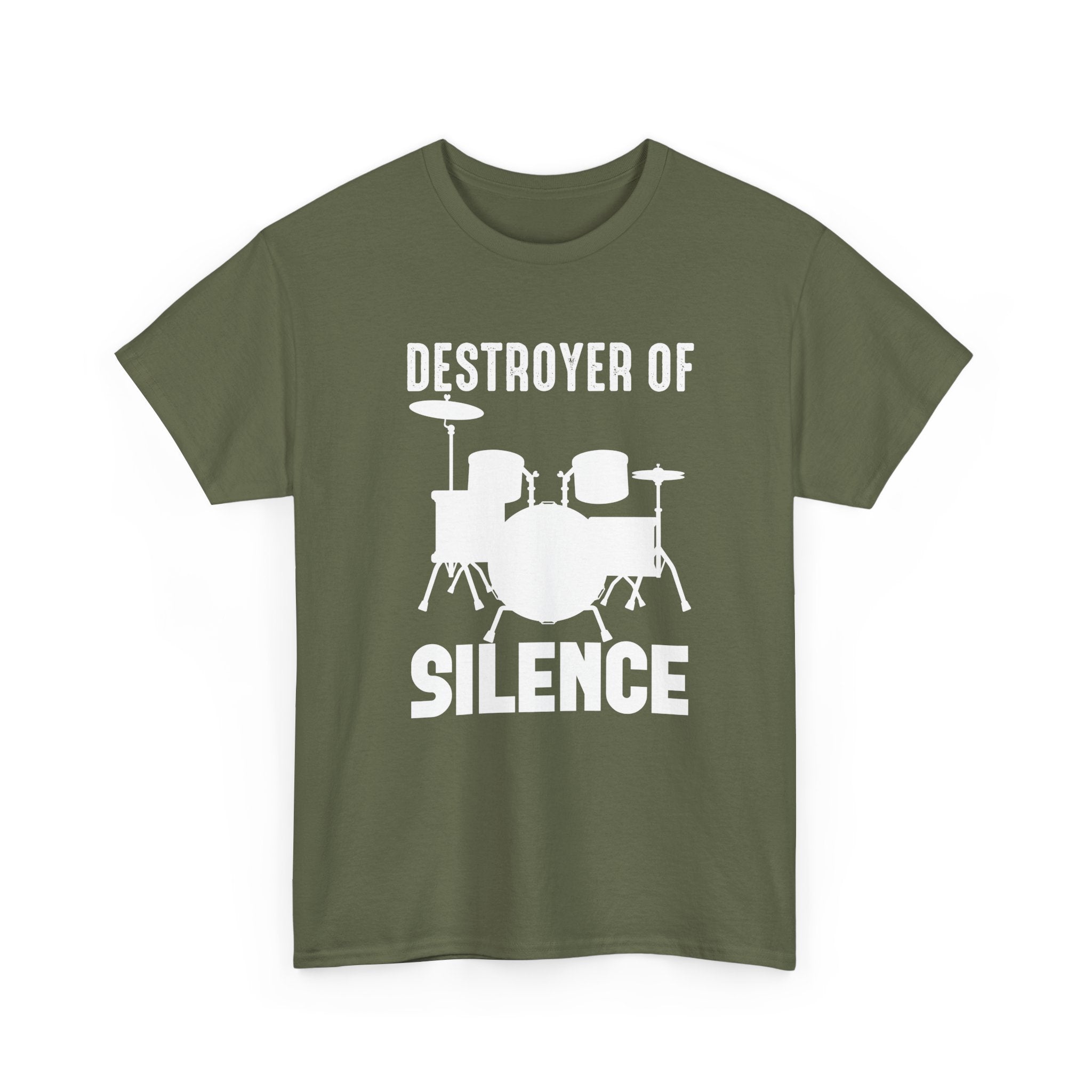 Drummer T-Shirt - Destroyer of Silence"- - Funny Drum Set Tee Shirt NEW