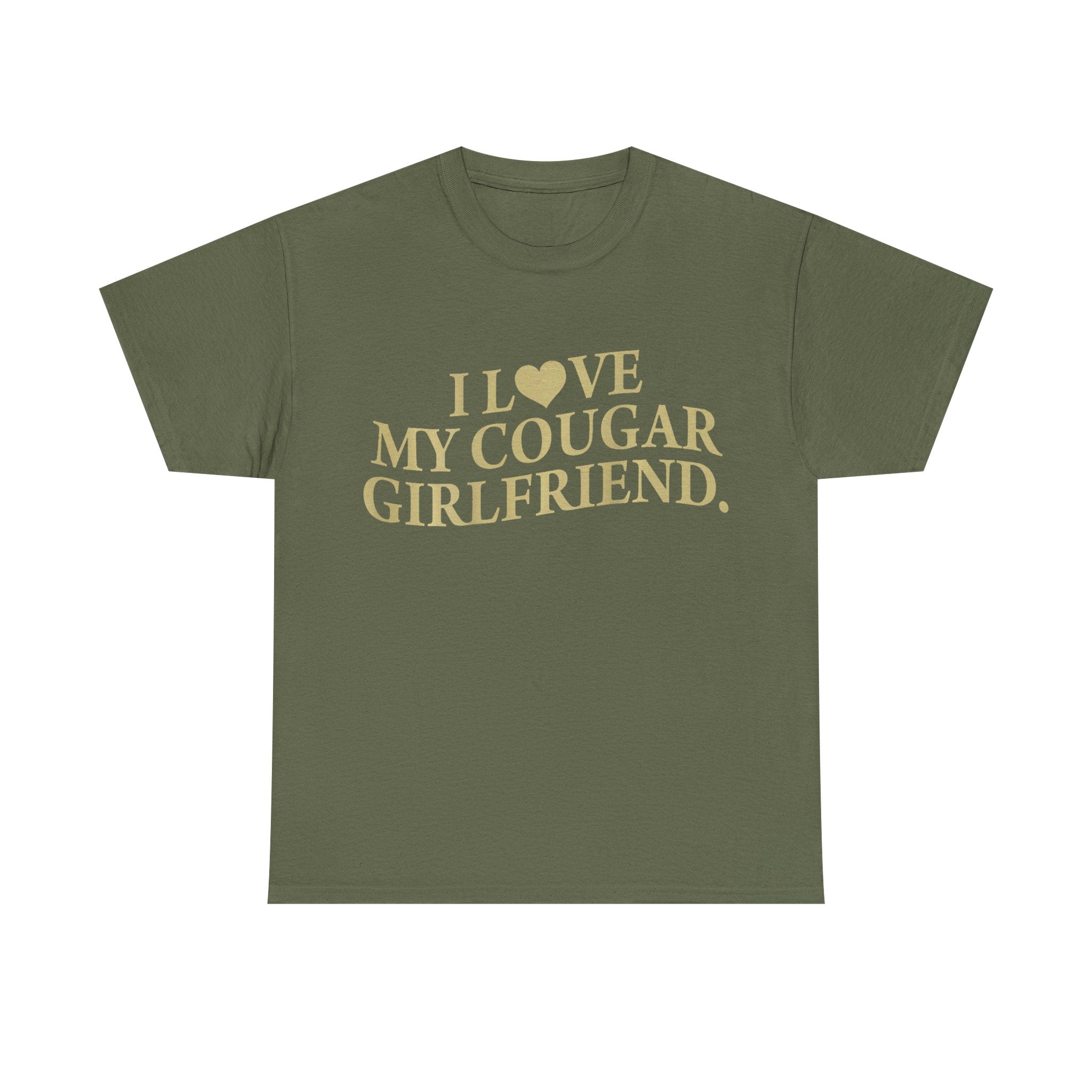 Funny T-Shirt - I Love My Cougar Girlfriend - Tee Shirt Gift For Men - NEW