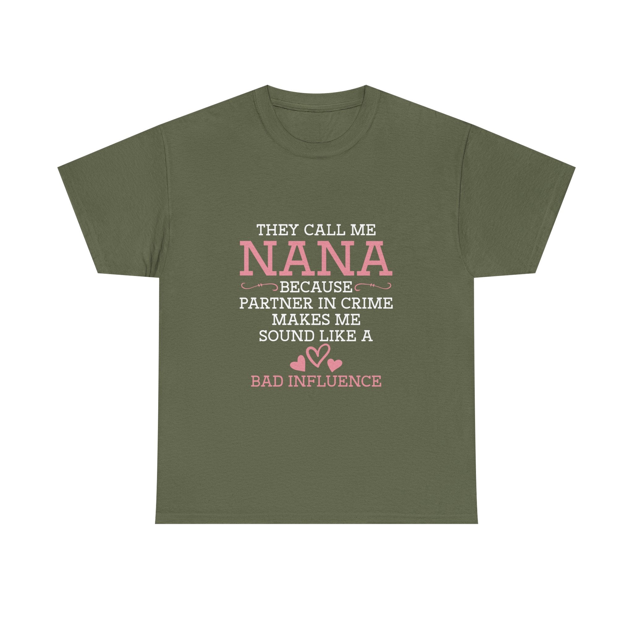 Nana Partner In Crime Tee Shirt - Funny Gift T-Shirt For Nanna Grandmother Grandma