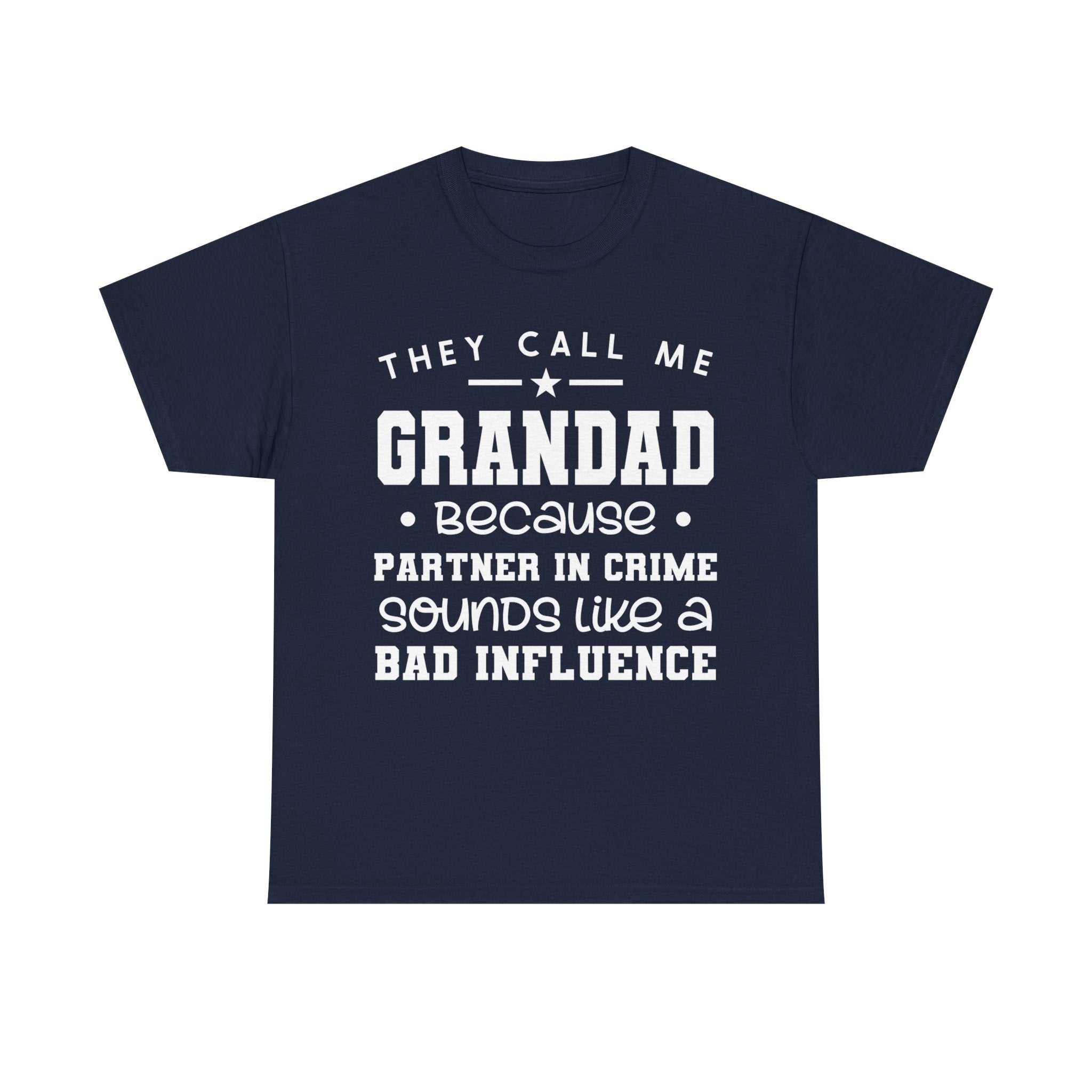 They Call Me Grandad Partner In Crime Tee Shirt - Funny T-Shirt Gift For Grandad Grandpa NEW