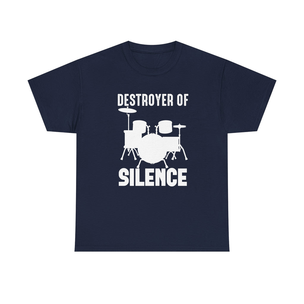 Drummer T-Shirt - Destroyer of Silence"- - Funny Drum Set Tee Shirt NEW
