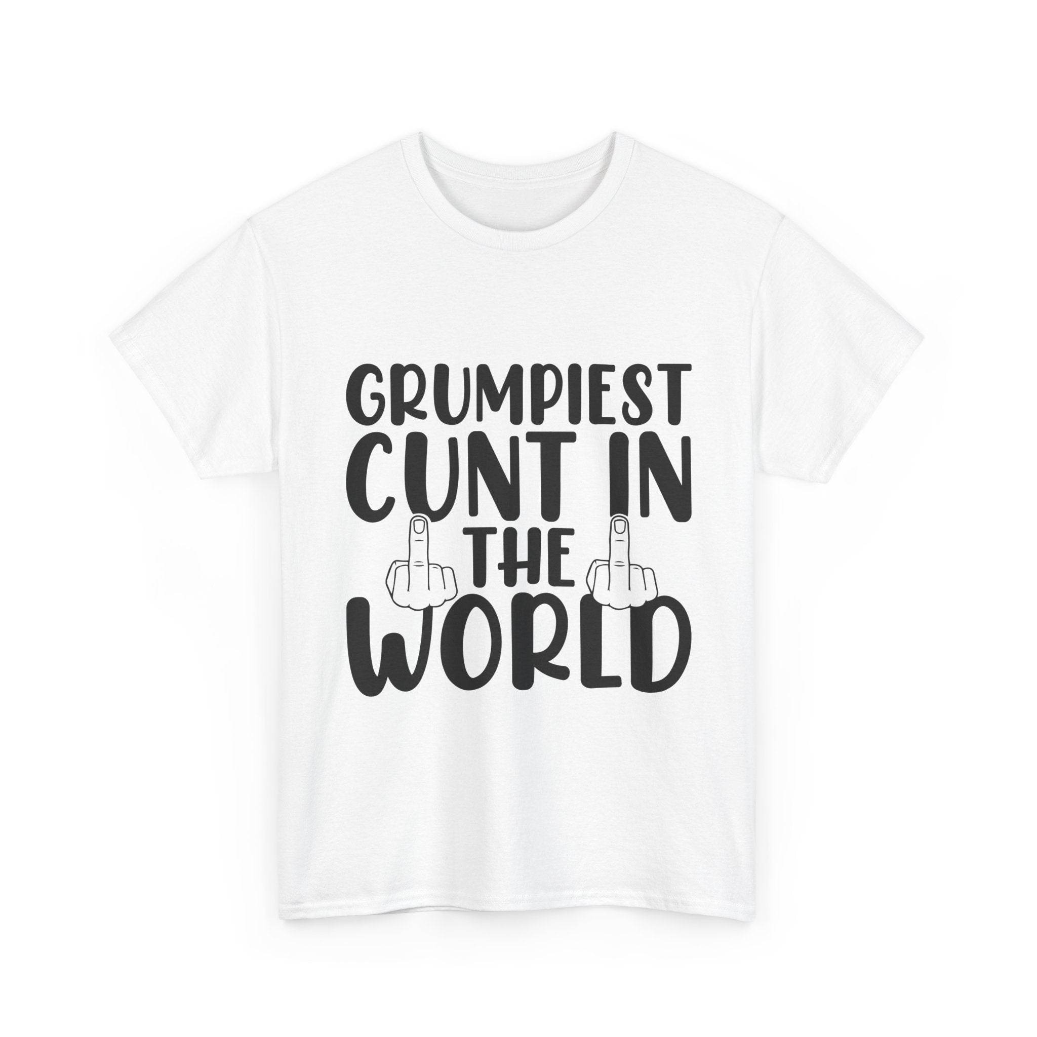 Funny Tee - Grumpiest C*nt in the World - Offensive Funny Sarcastic Middle Finger Shirt Dad Gift