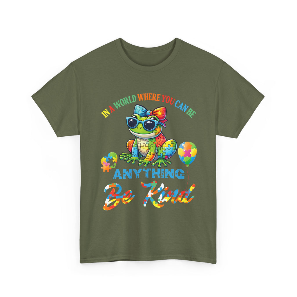 Be Kind Turtle T‑Shirt - A World Where You Can Be Anything Be Kind - Autism ADHD Tee Shirt