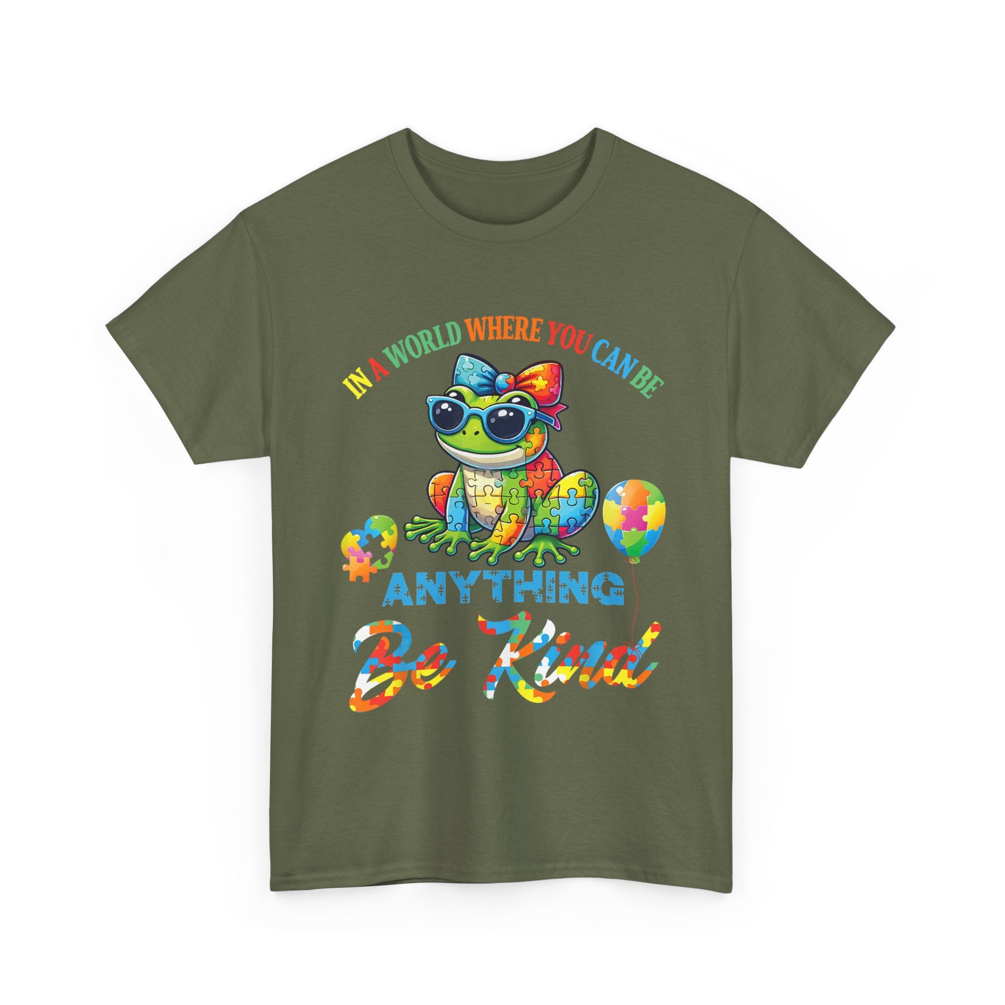 Be Kind Turtle T‑Shirt - A World Where You Can Be Anything Be Kind - Autism ADHD Tee Shirt
