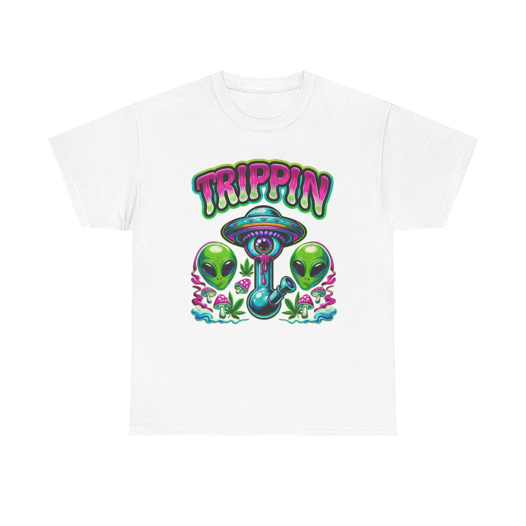 Trippin' Alien Mushroom Tee - Funny Psychedelic T-Sirt Gift