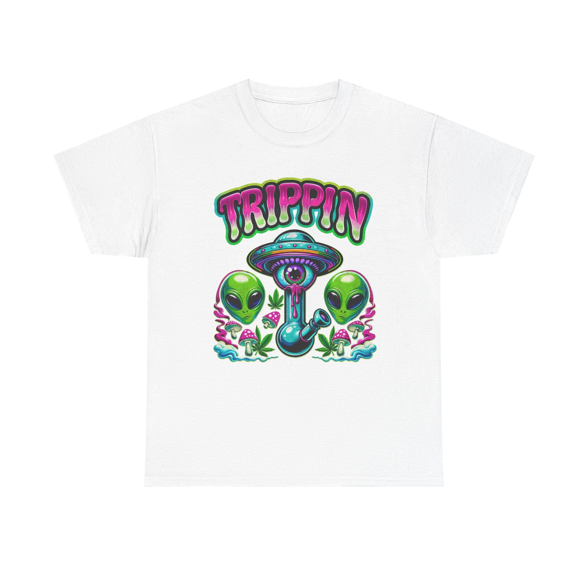 Trippin' Alien Mushroom Tee - Funny Psychedelic T-Sirt Gift