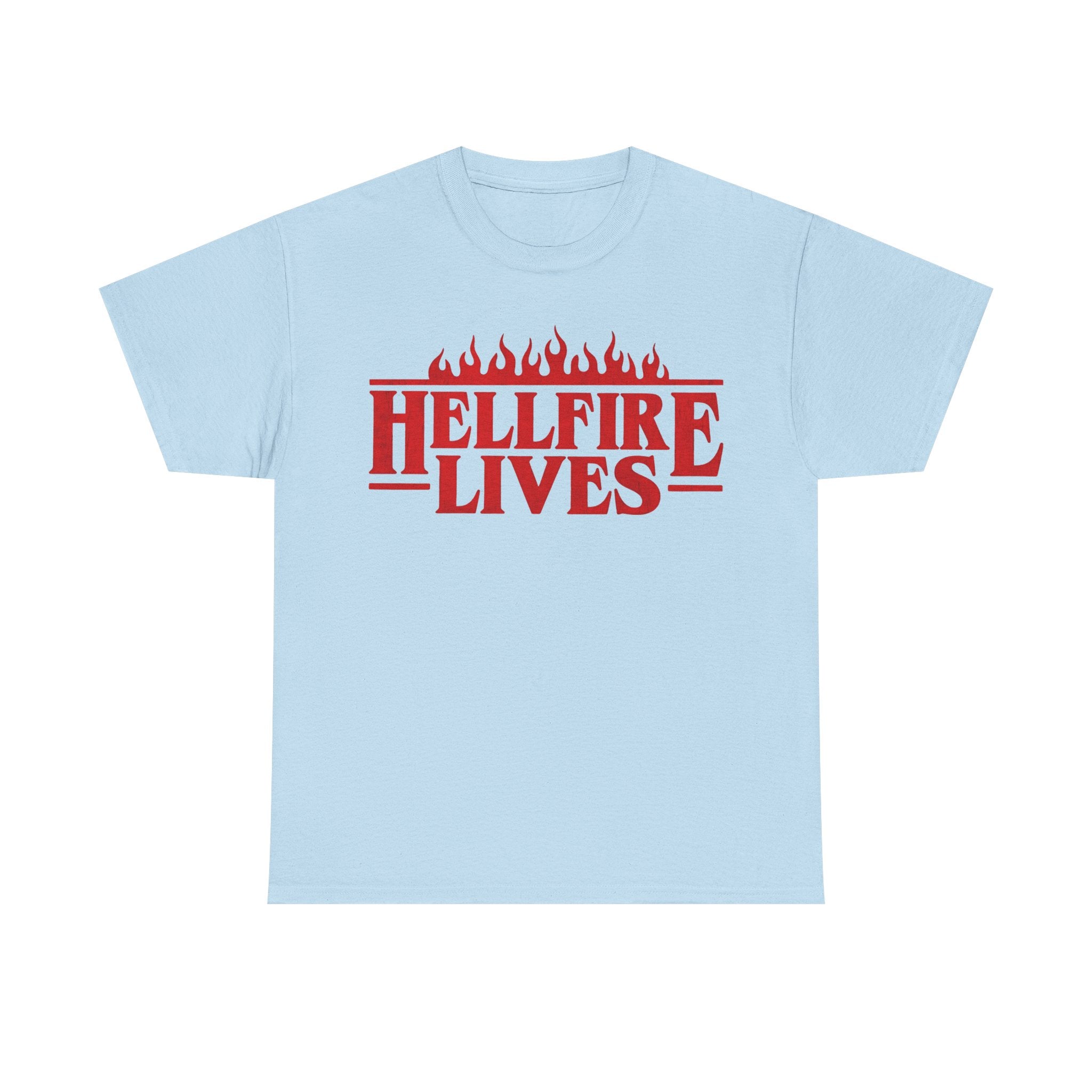 Hellfire Lives T-Shirt - Stranger Things Red Flame Graphic Tee Shirt - Hellfire Club Gift NEW