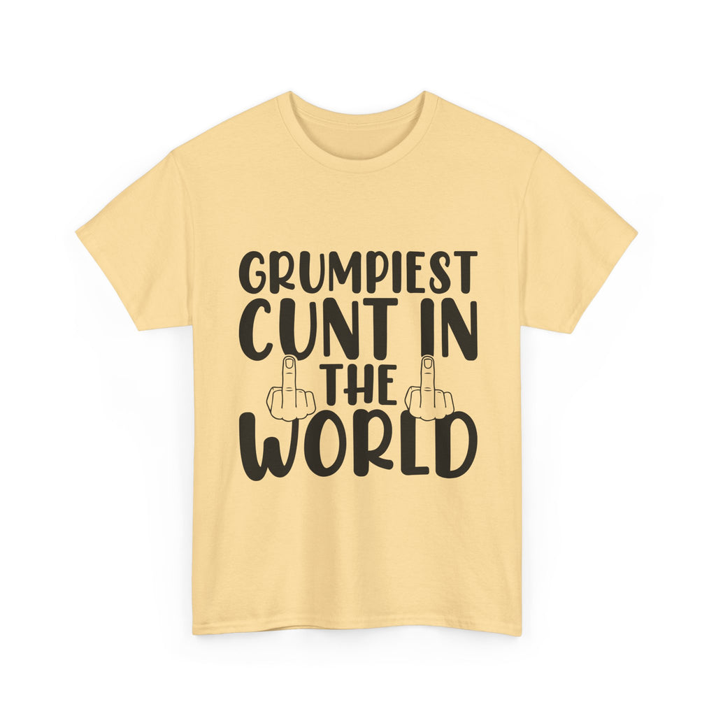 Funny Tee - Grumpiest C*nt in the World - Offensive Funny Sarcastic Middle Finger Shirt Dad Gift