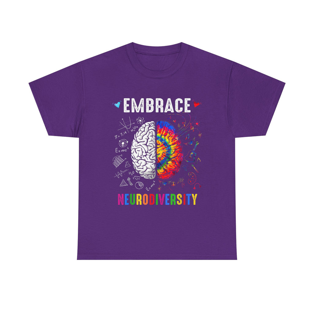 Embrace Neurodiversity T-Shirt - Autism ADHD Neurospicy Tee Shirt - Gift